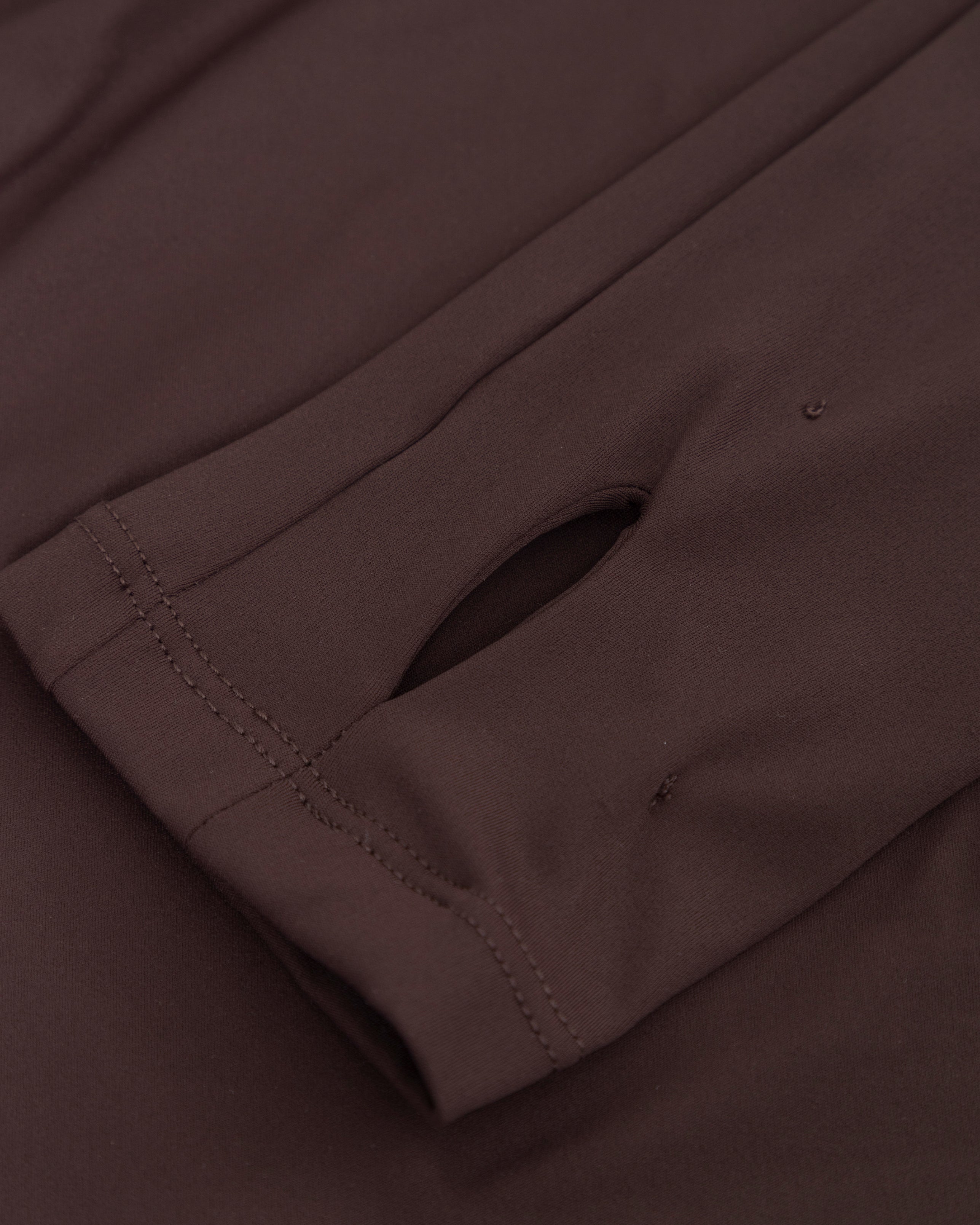 W Basics Ultra Slim Fit Tall Neck Long Sleeve Brown