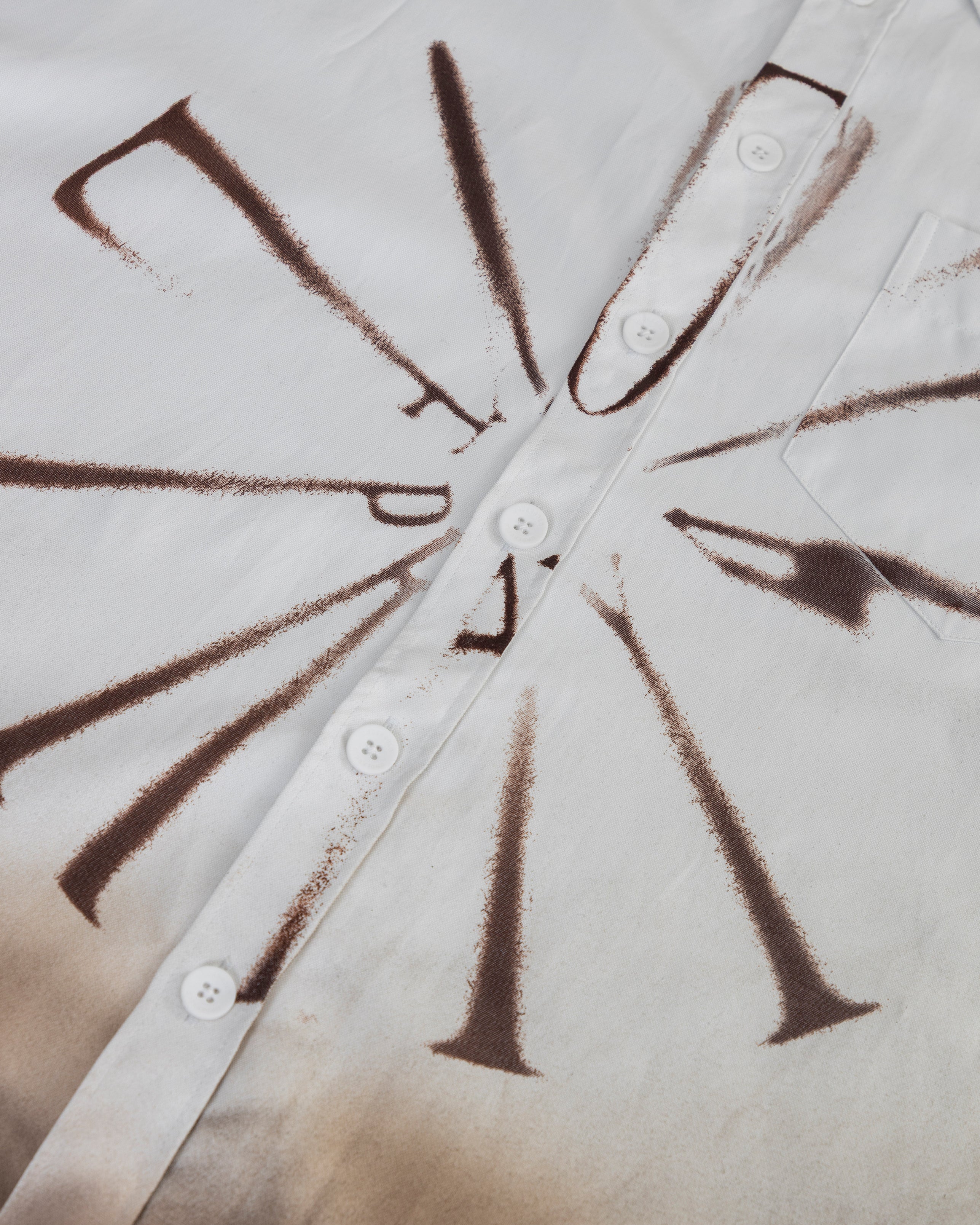 Spring Pray 4 Love Boxy Fit Long Sleeve Shirt Burnt White