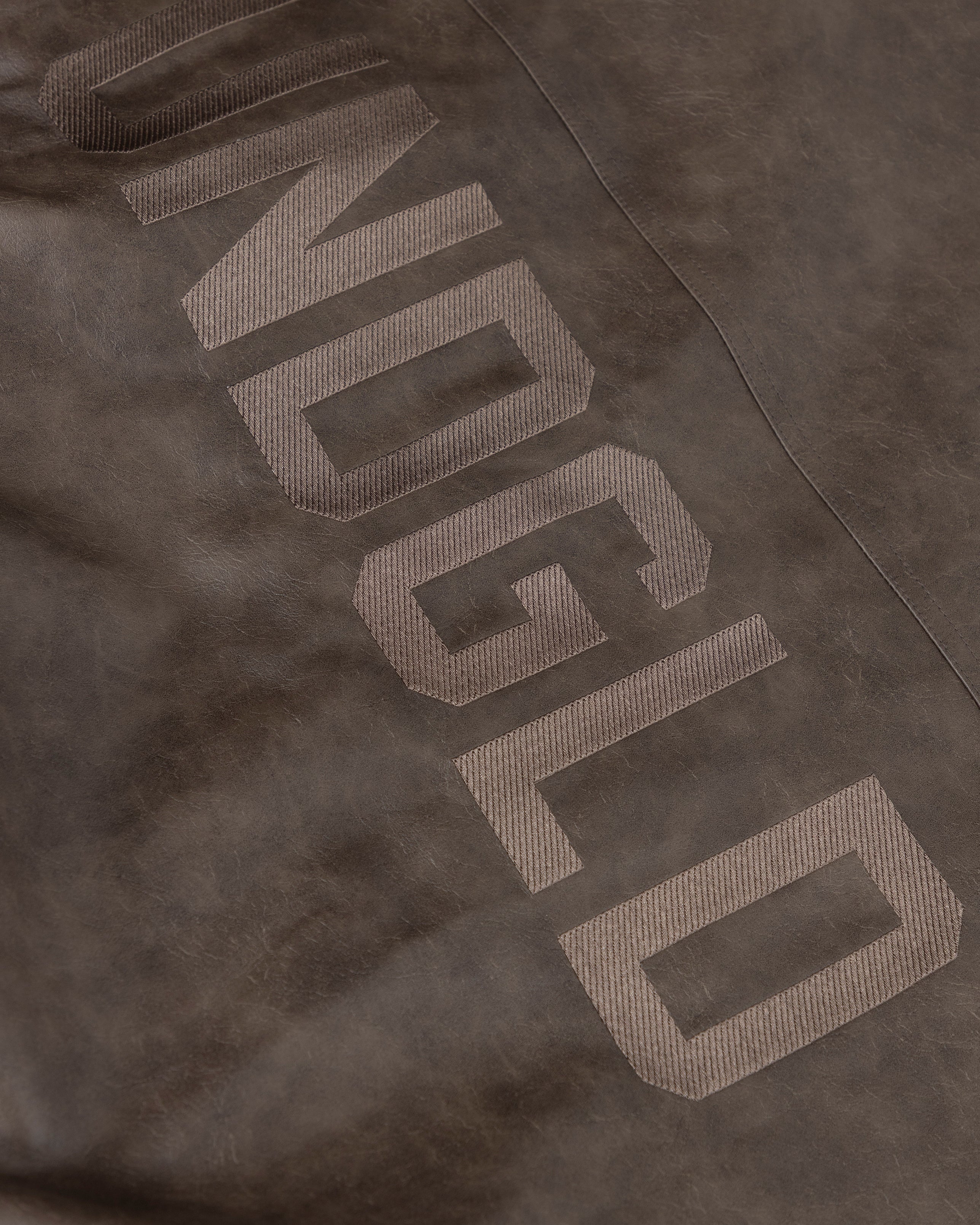 Basics Vintage Panelled Bomber Jacket Brown