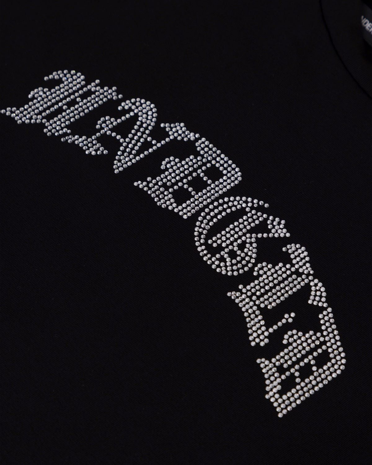 Basics Rhinestone UNDGLD Long Baby Tee Black