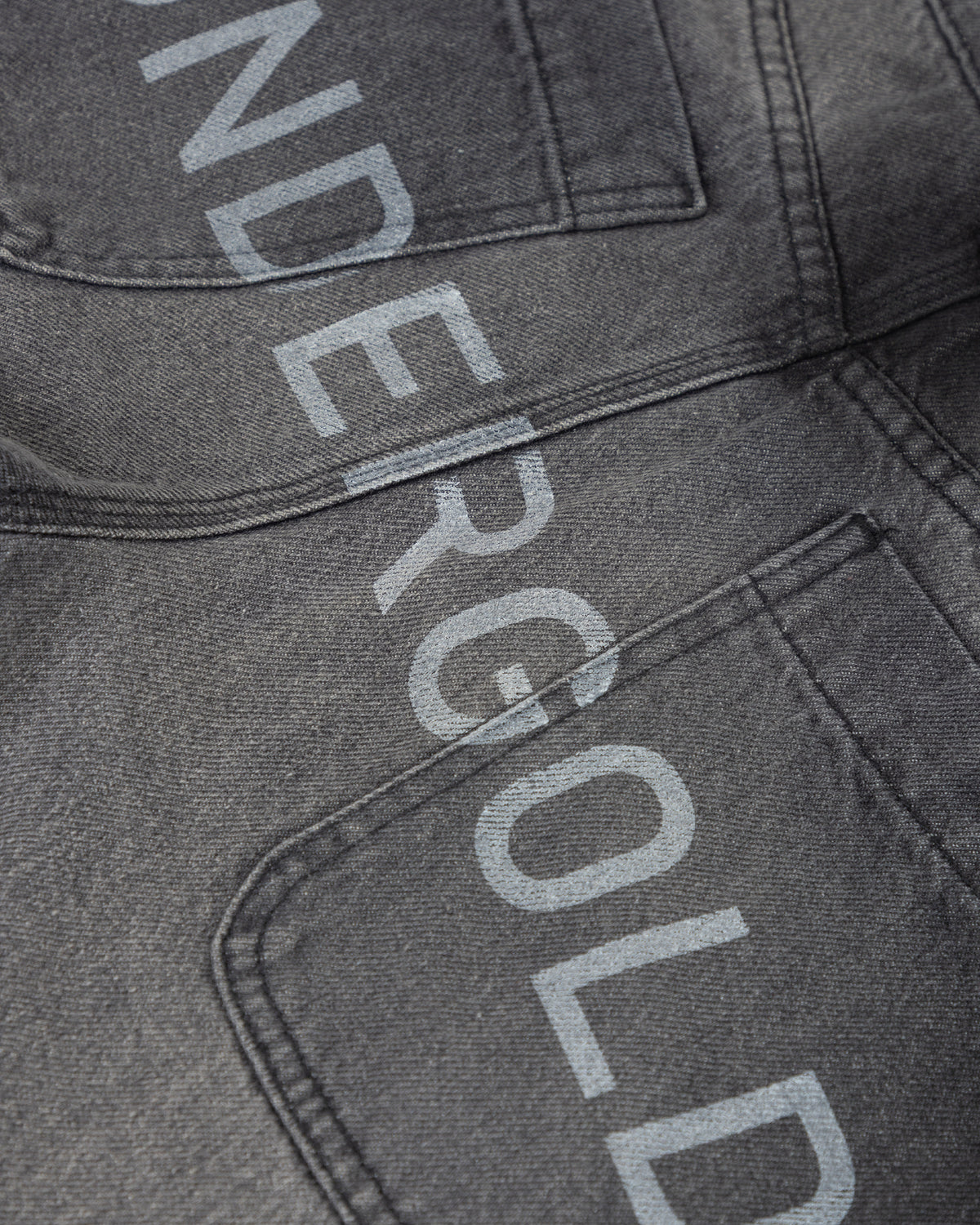 W Line Basic Wide Jeans Washed Black