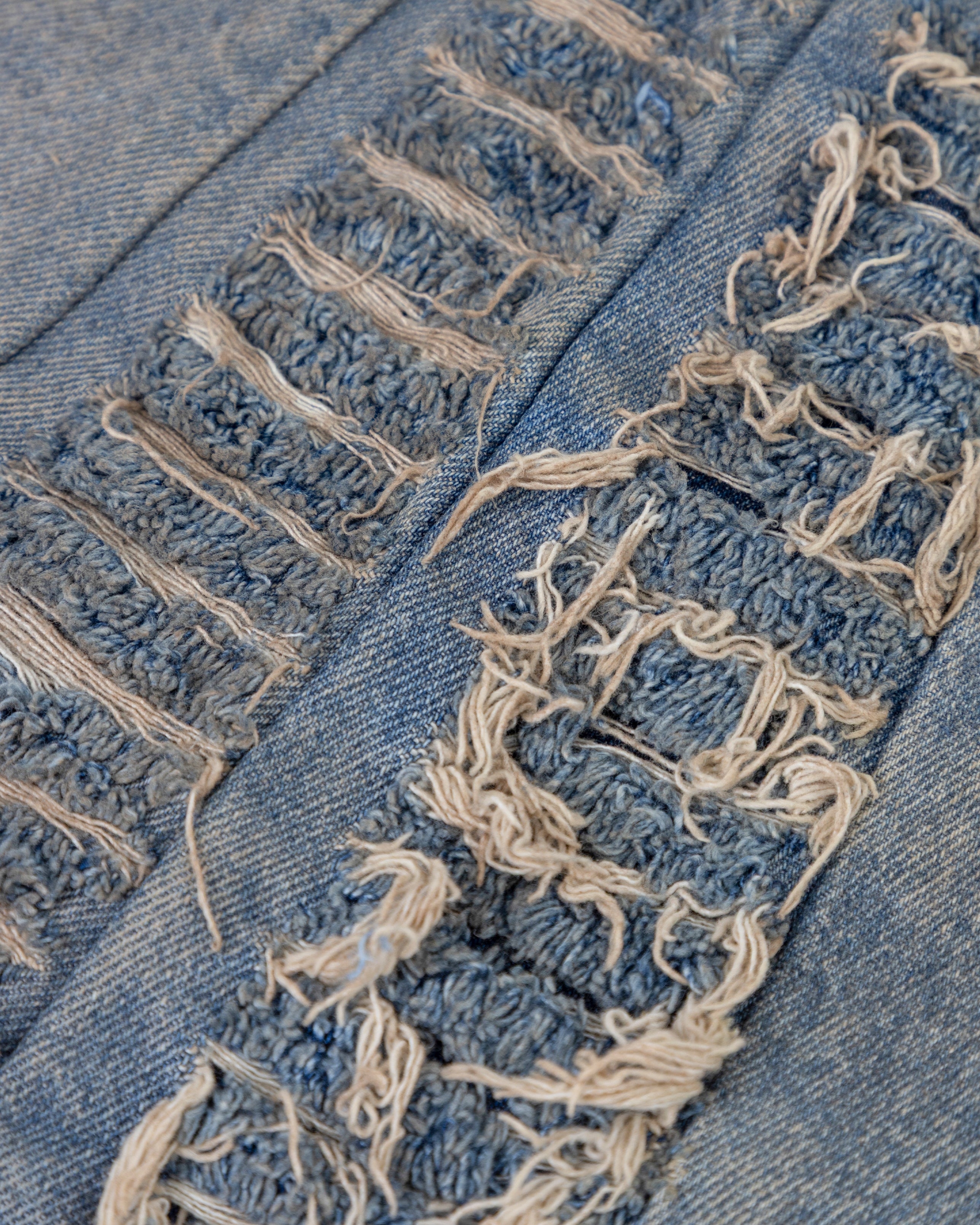 W Santa Union Basic Ripped Skirt Dirty Blue