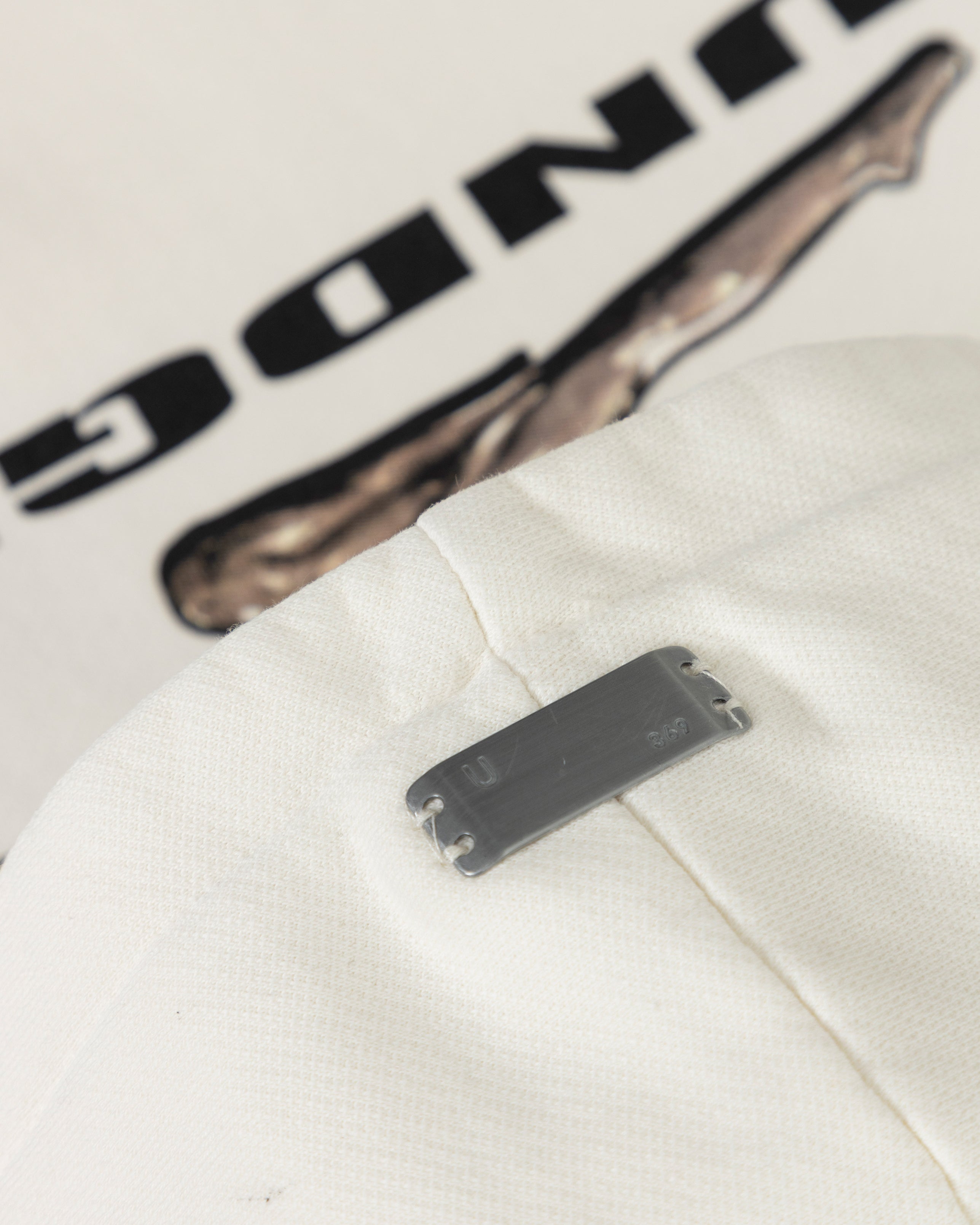 W Holy State Deco Boxy Fit Hoodie White