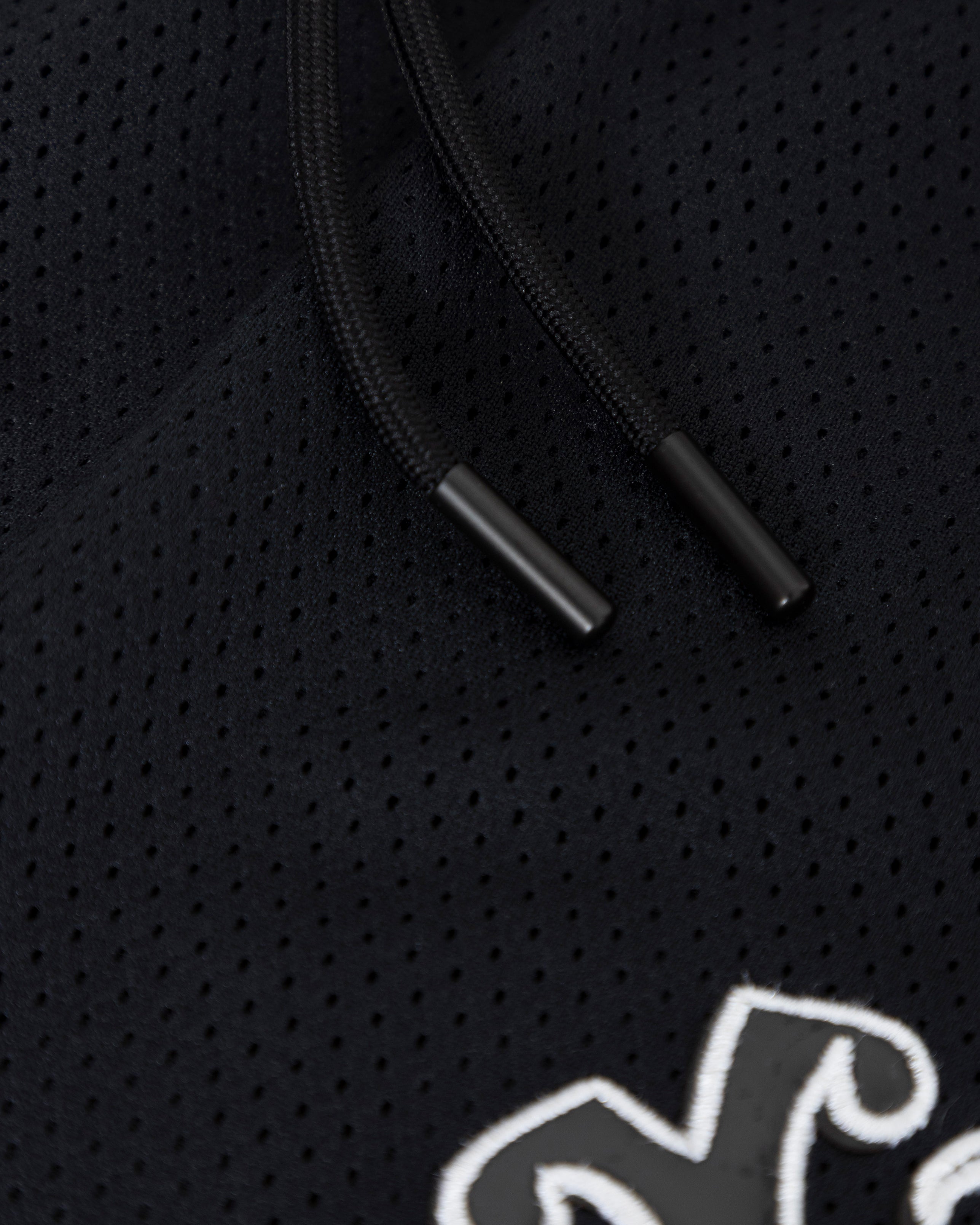 Line Embroidered UG Mesh Short Black