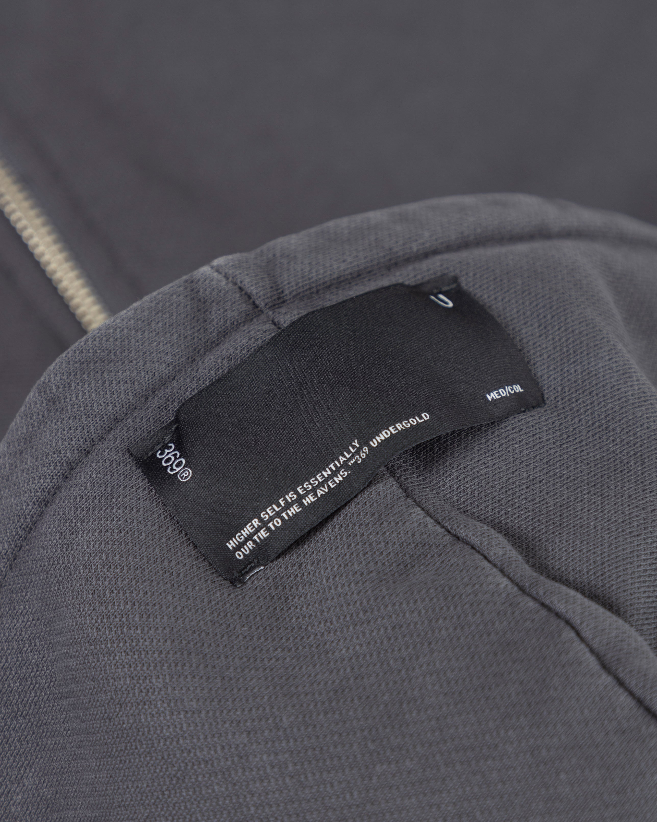 Line Basic Slim Fit Zip Up Cropped Hoodie Dark Gray