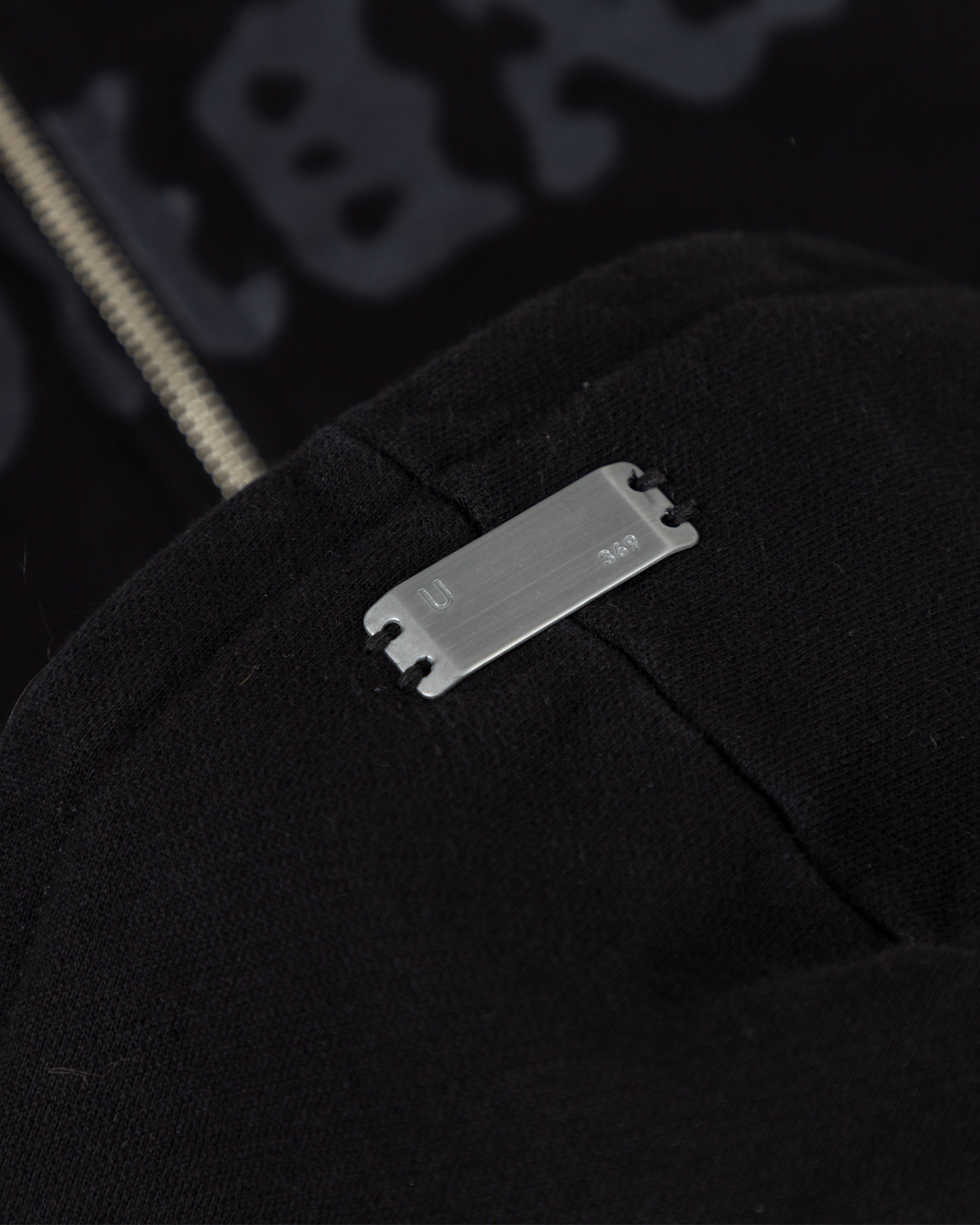 W 94' UNDRGLD Zip Up Slim Fit Hoodie Black