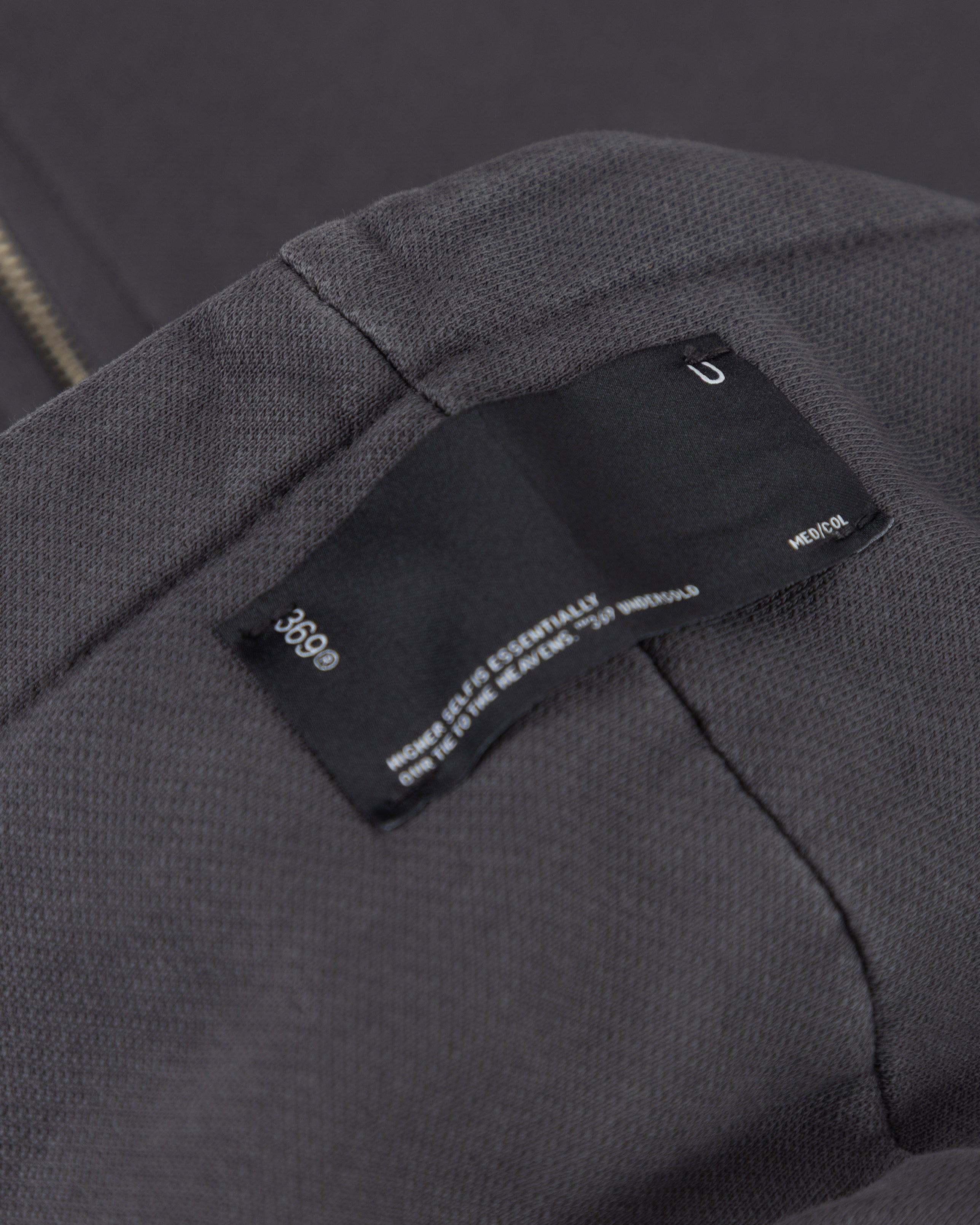Line Basic Boxy Fit Zip Up Hoodie Dark Gray