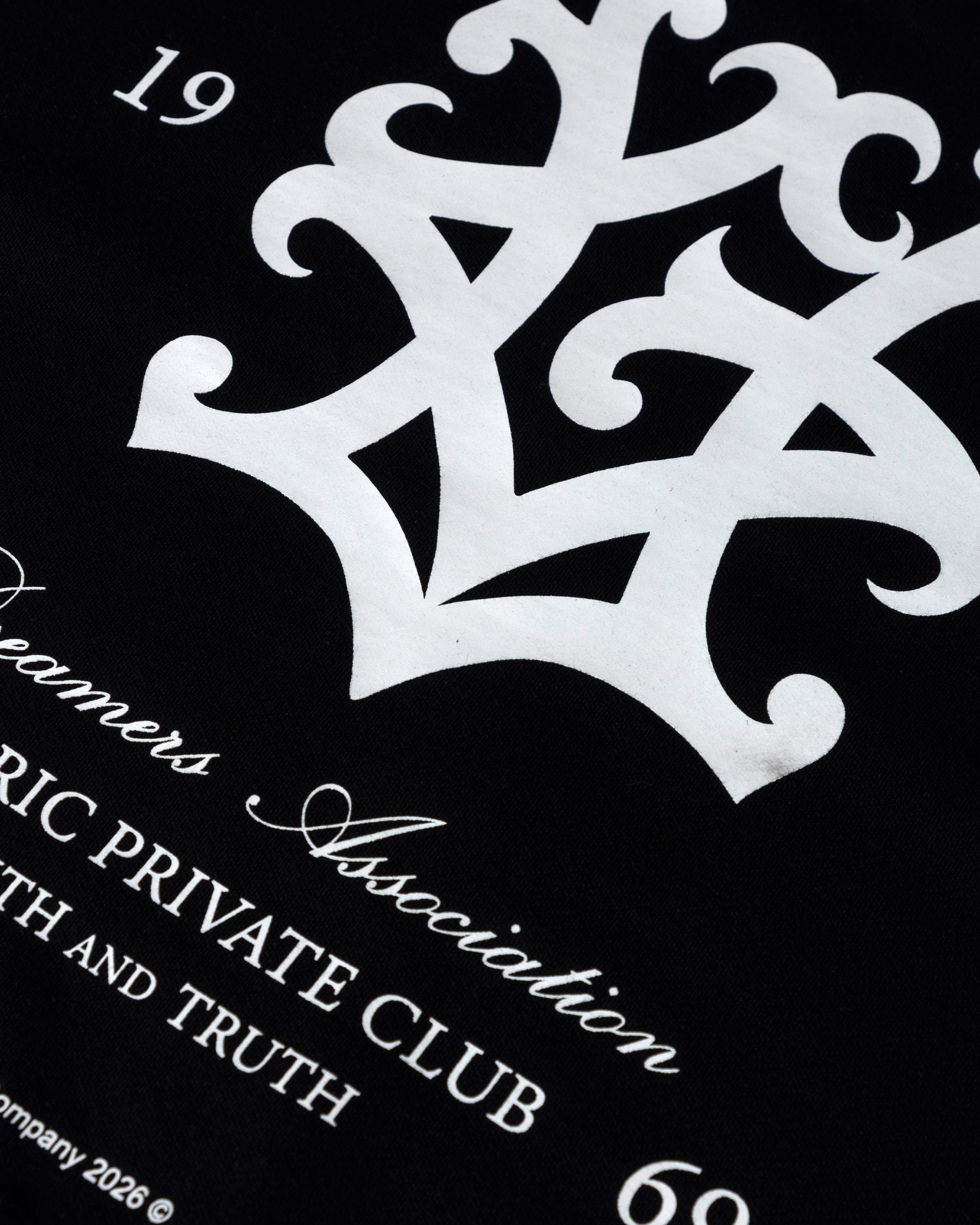 Line UG Monogram Boxy Fit Crewneck Black