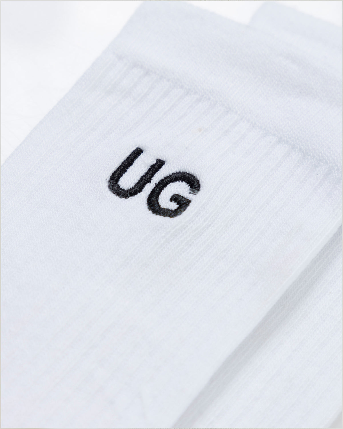 Basics Embroidered UG Socks White