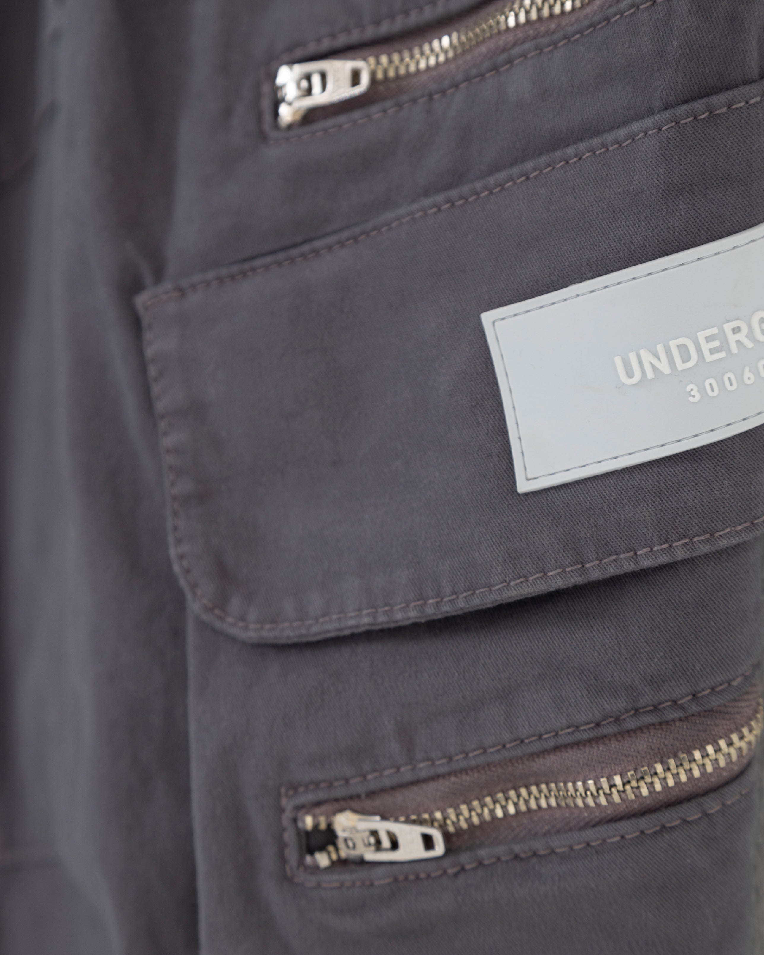 Basics Wide Cargo Pant Silver