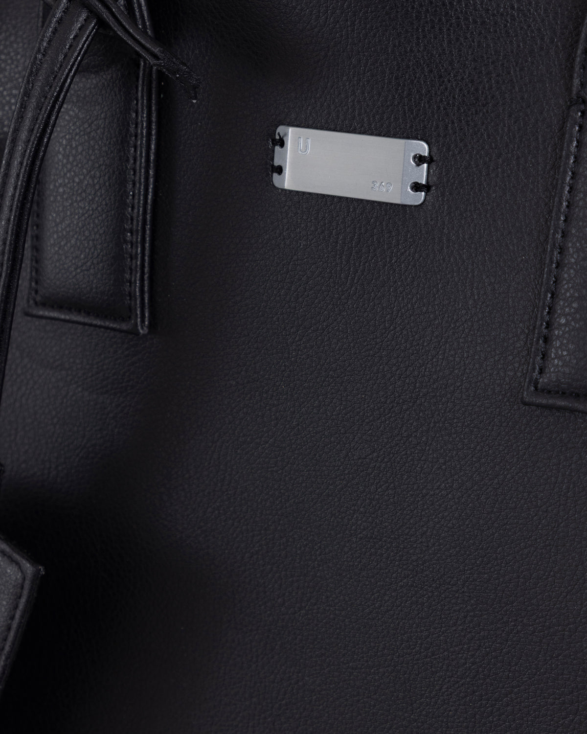 Basics UG Star Leather Tote Bag Black