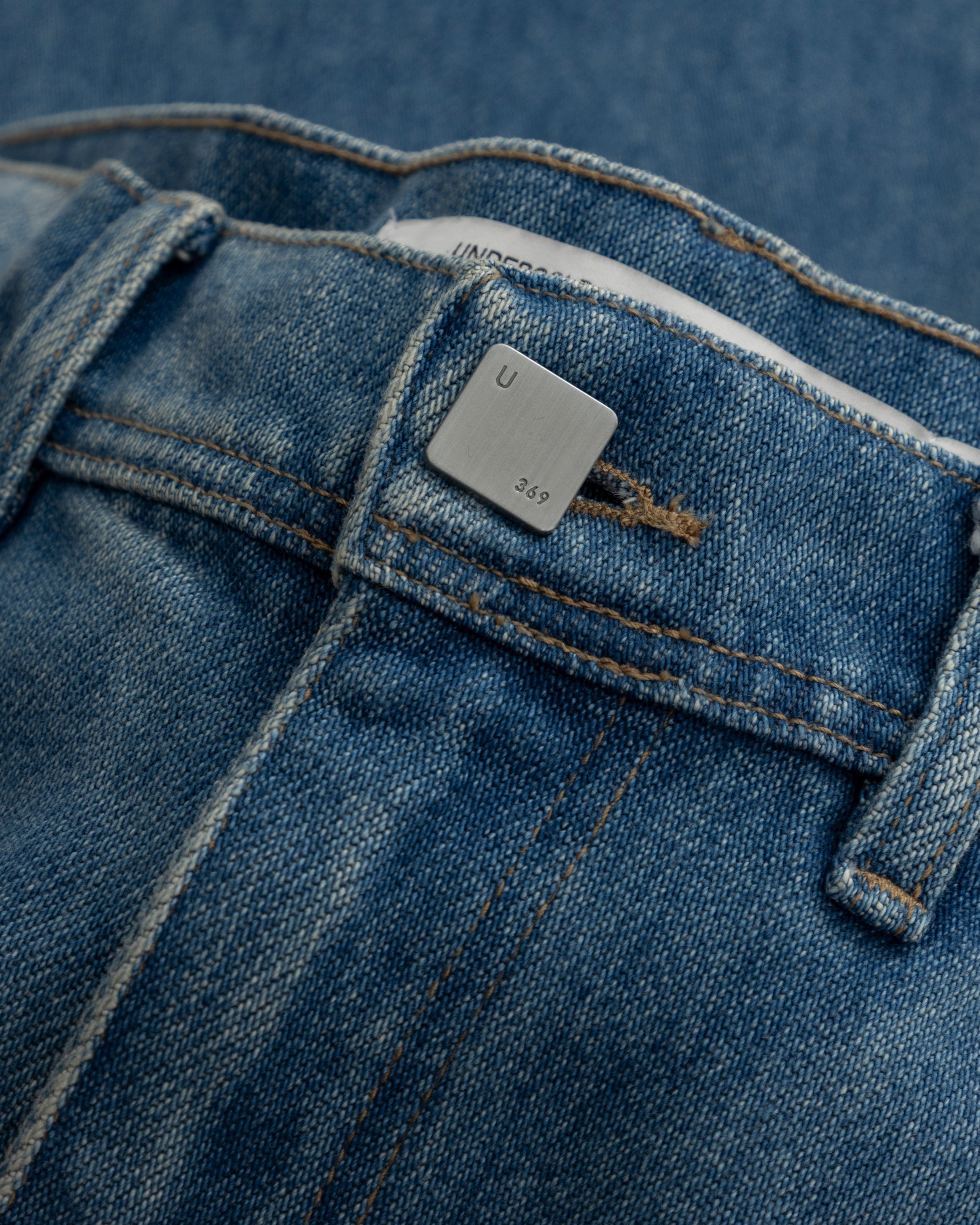 Spring UNDRGLD Frayed Wide Jeans Blue