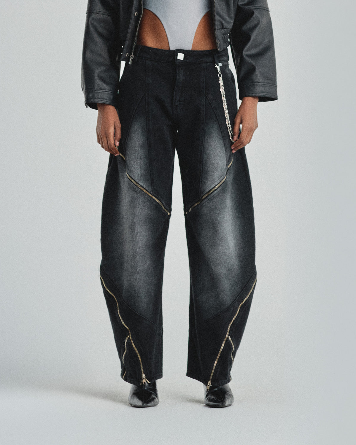 W Pilgrimage Undergold Department Barrel Jean Washed Black