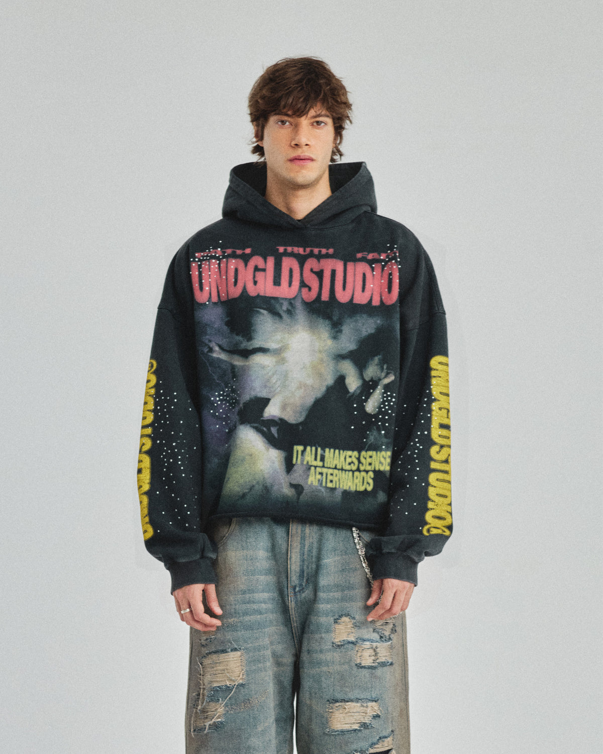 Pilgrimage Witness Boxy Fit Hoodie Vintage Black