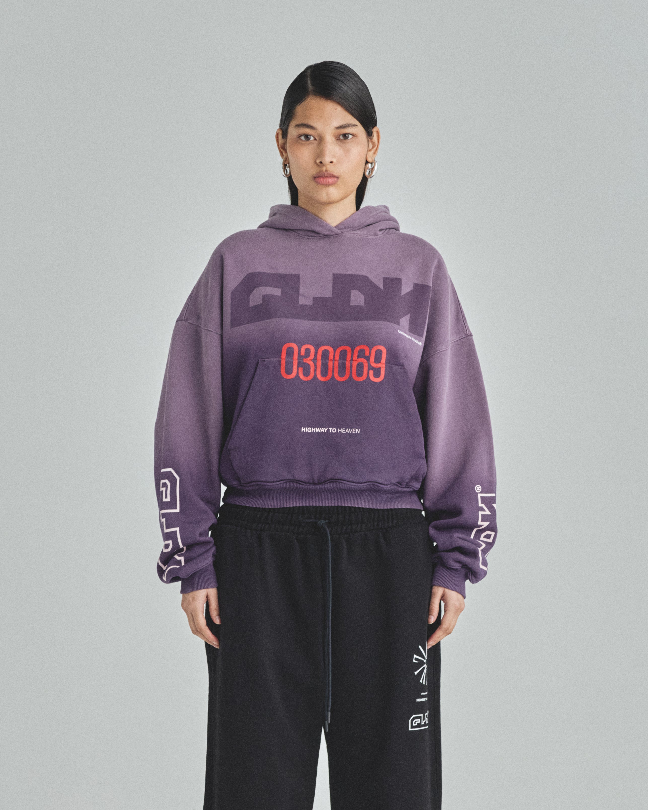 W Spring Trinitas Boxy Fit Hoodie Sandblast Grape