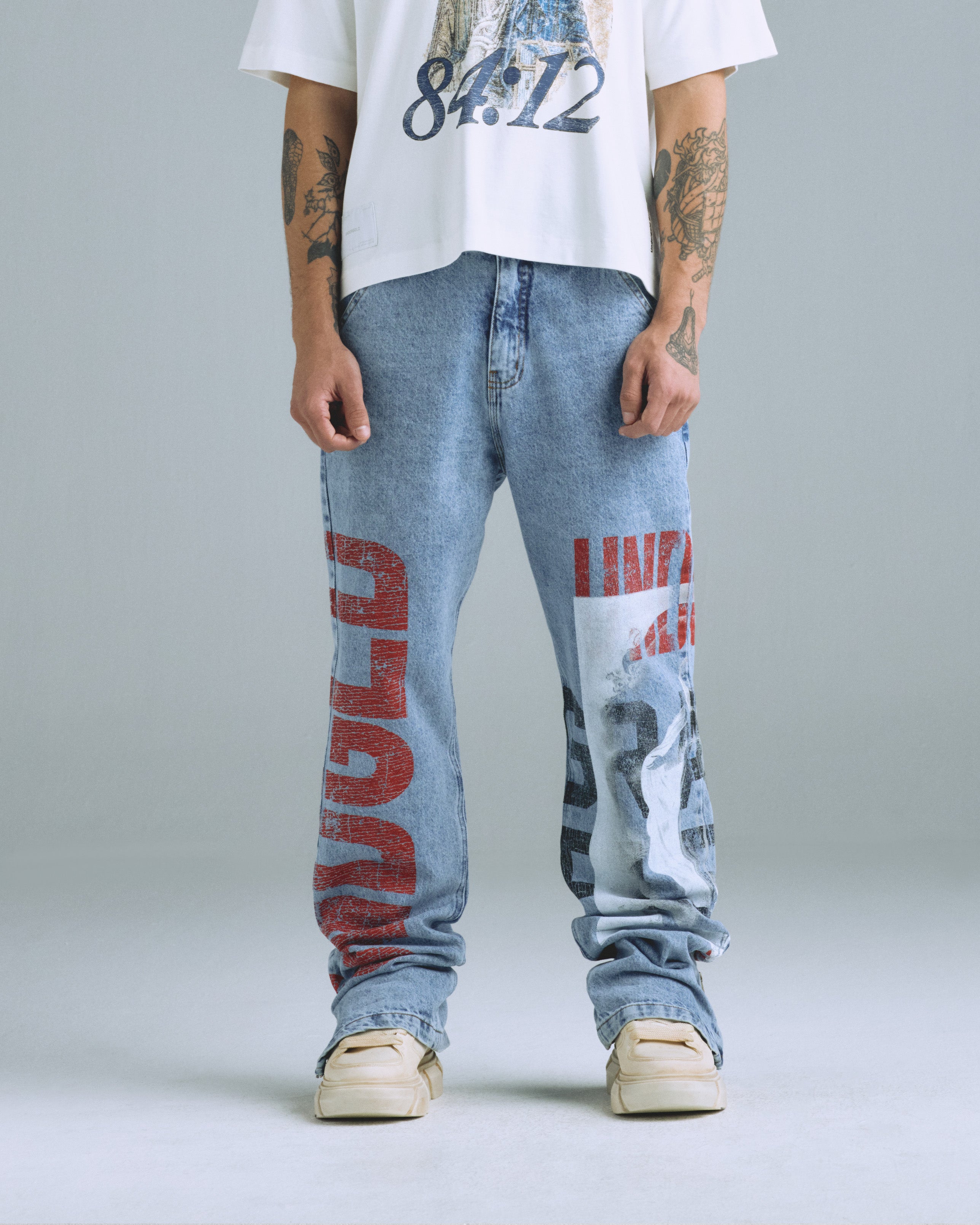 Gratia Plena Mary Regular Zip Jean Washed Blue