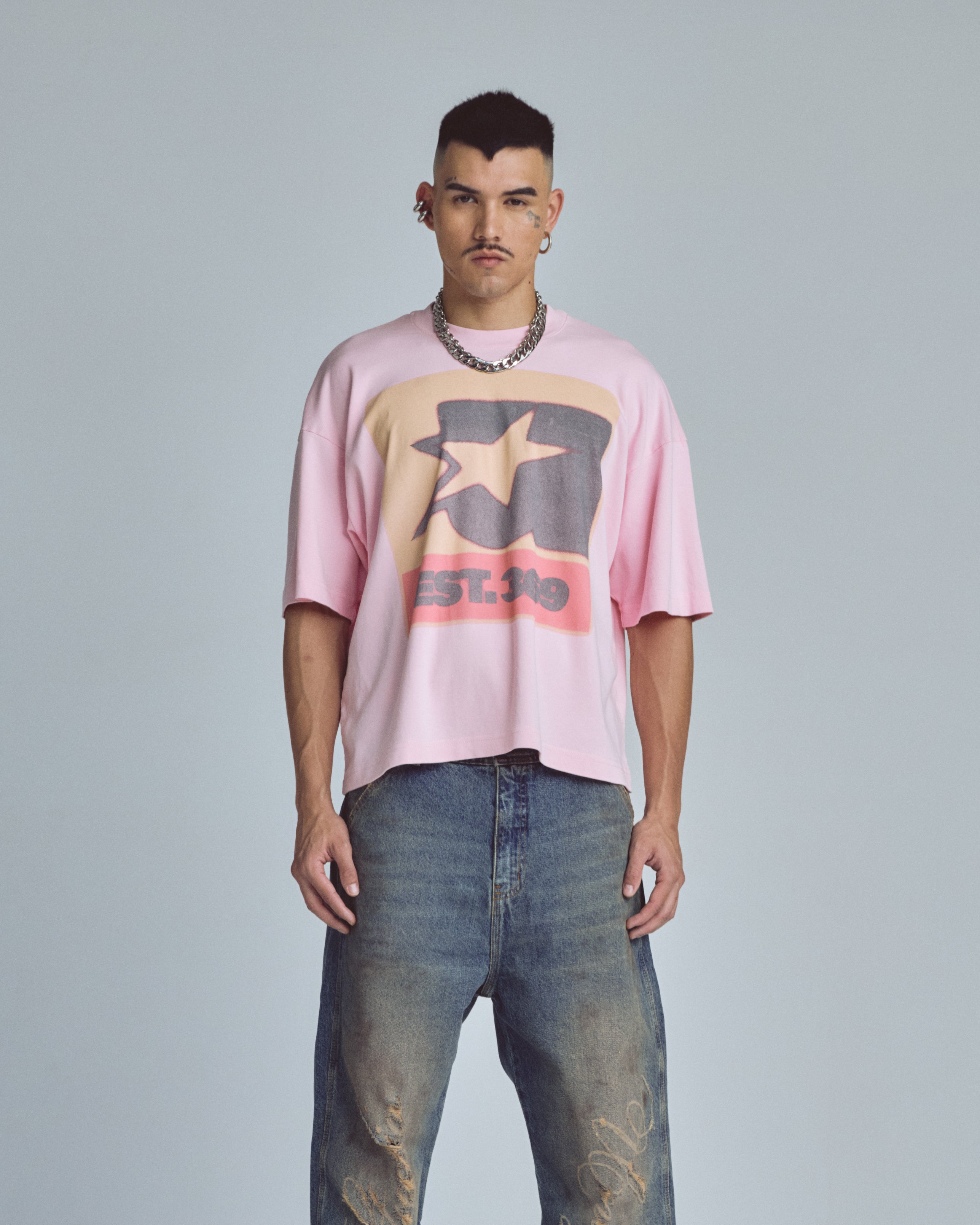 Stardust Symbol Boxy Fit Tshirt Pink