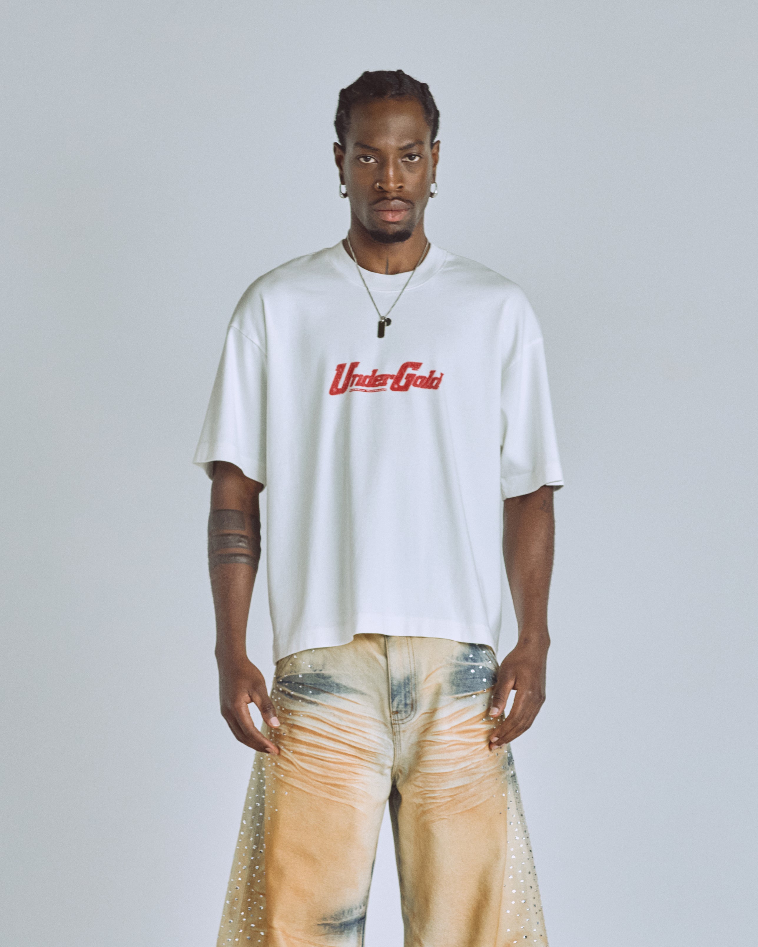 Golden Heritage Pegasus Boxy Fit Tshirt White