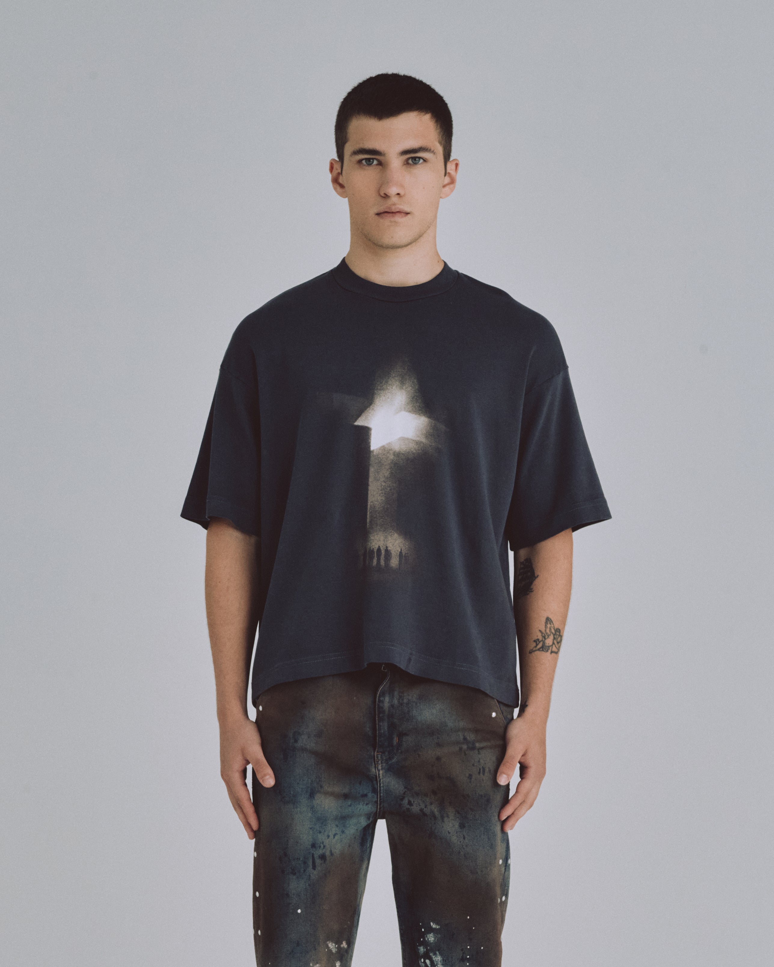 94' Crosslight Boxy Fit Tshirt Vintage Gray