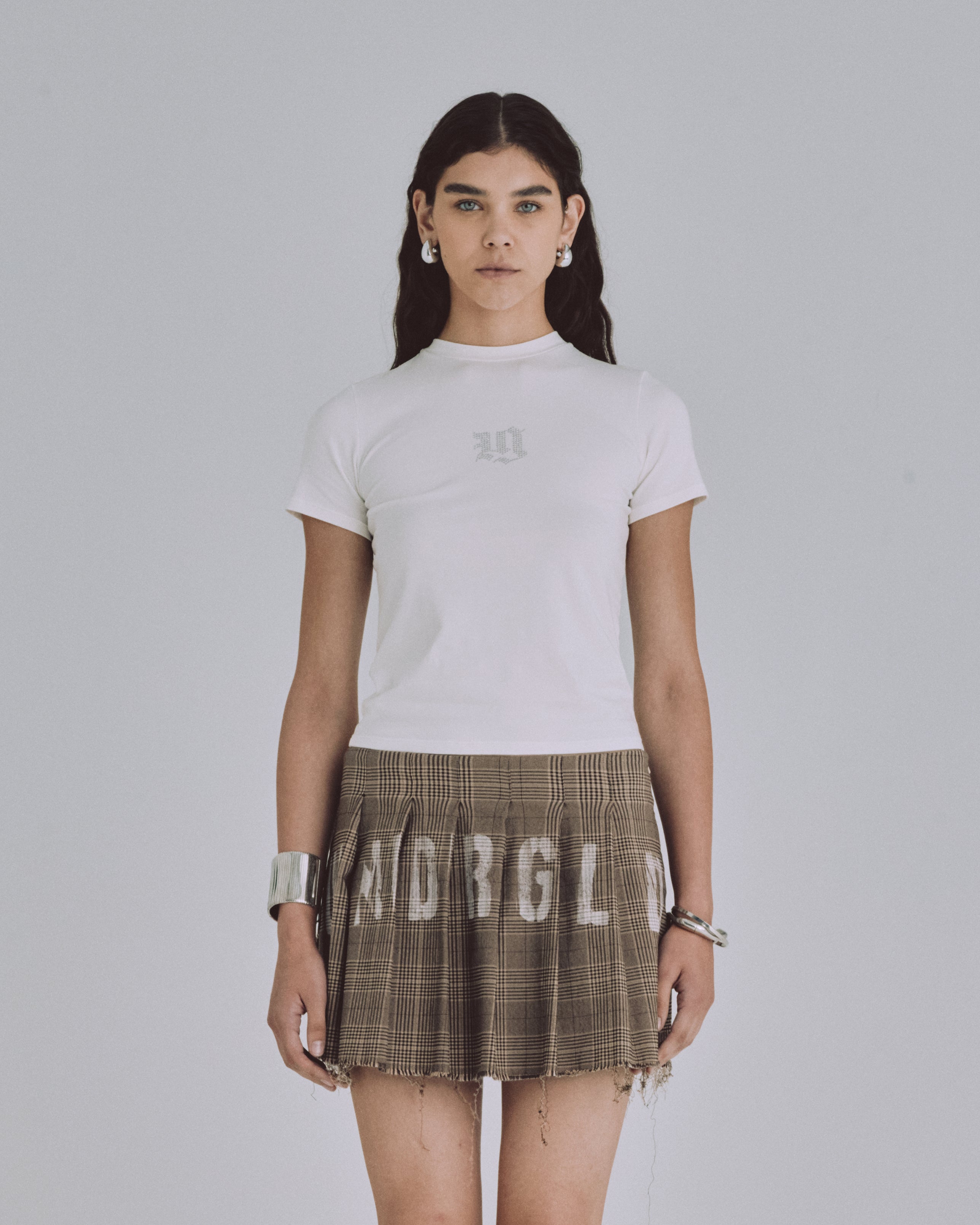 94' Gothic UG Long Baby Tee White