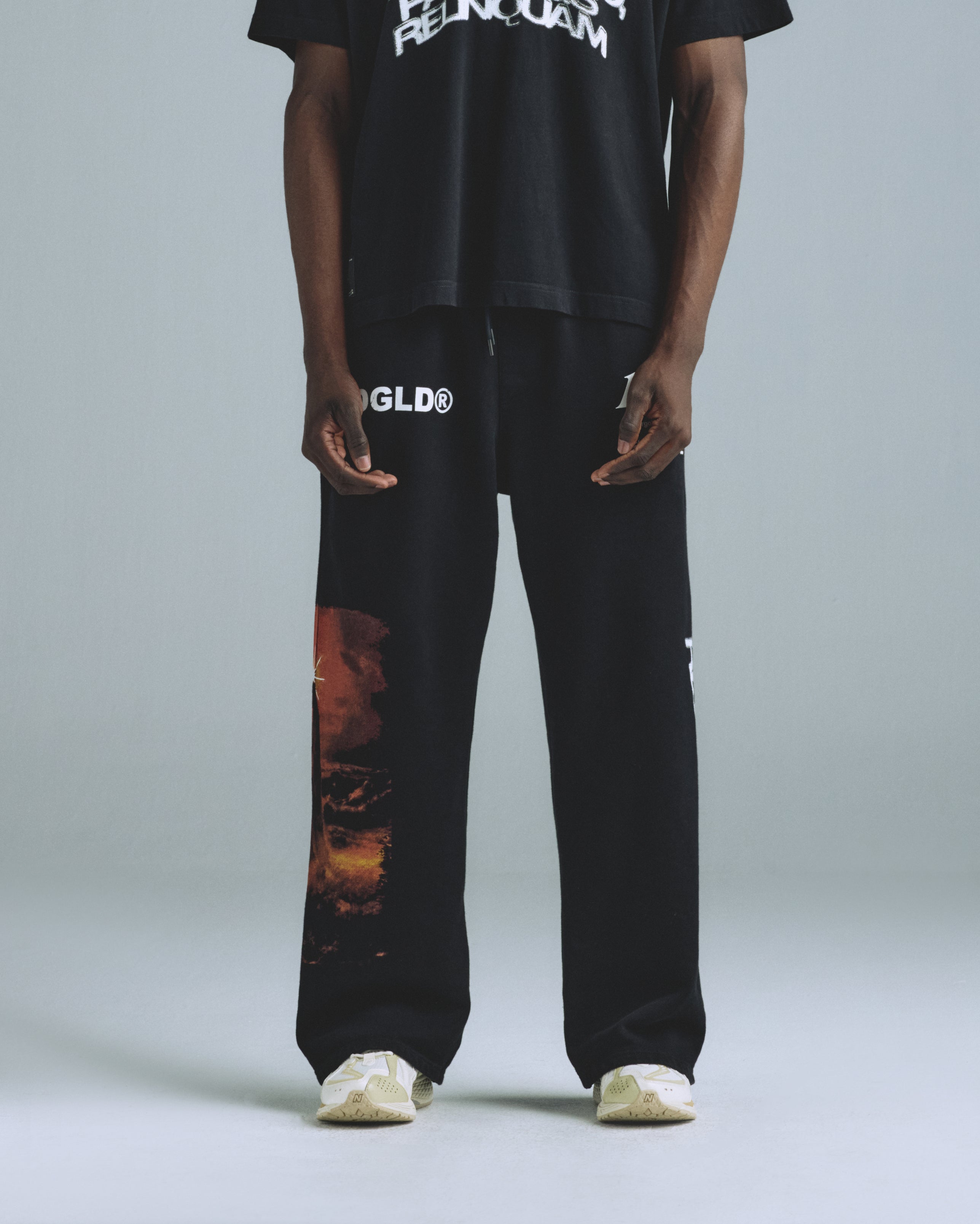 Gratia Plena Pax Straightpants Black