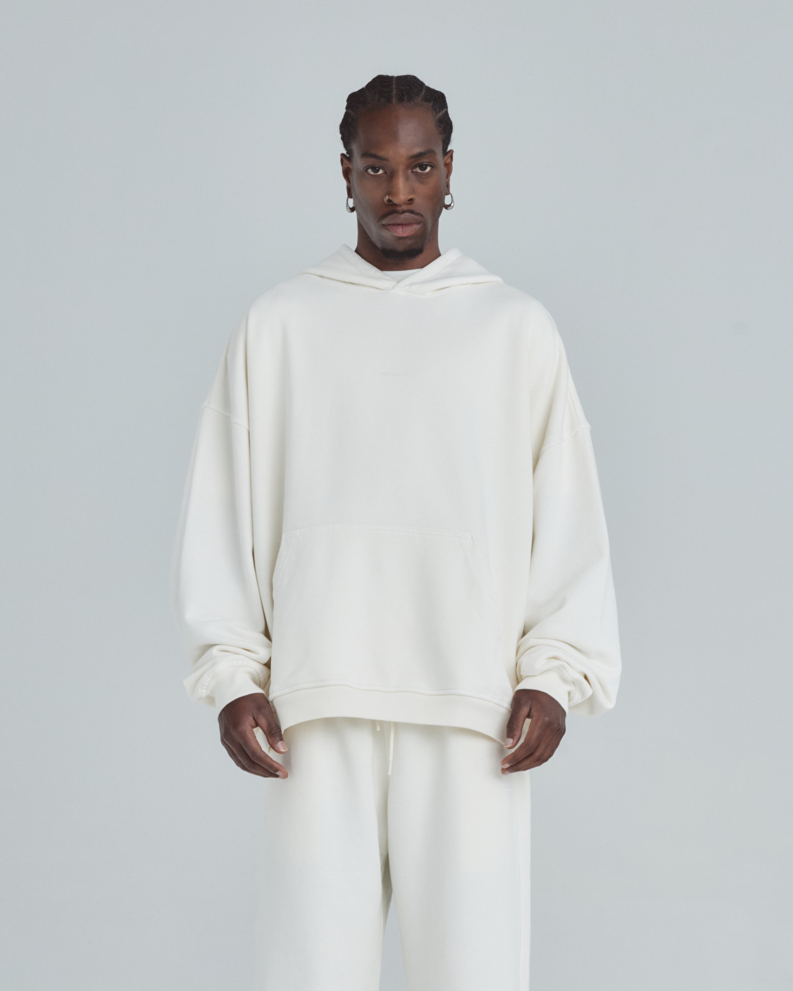 Line Basic Hoodie White