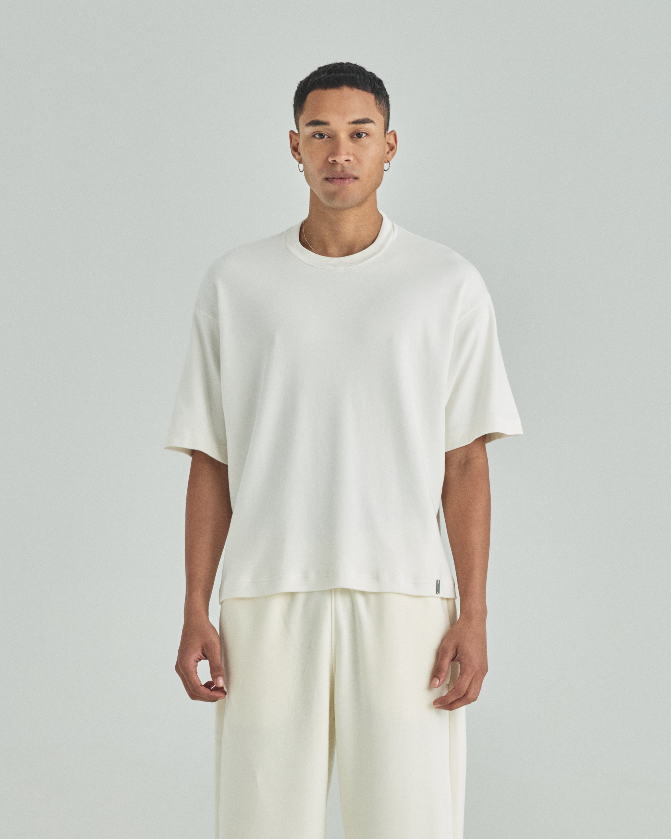 Blanks Boxy Fit Tshirt Cream