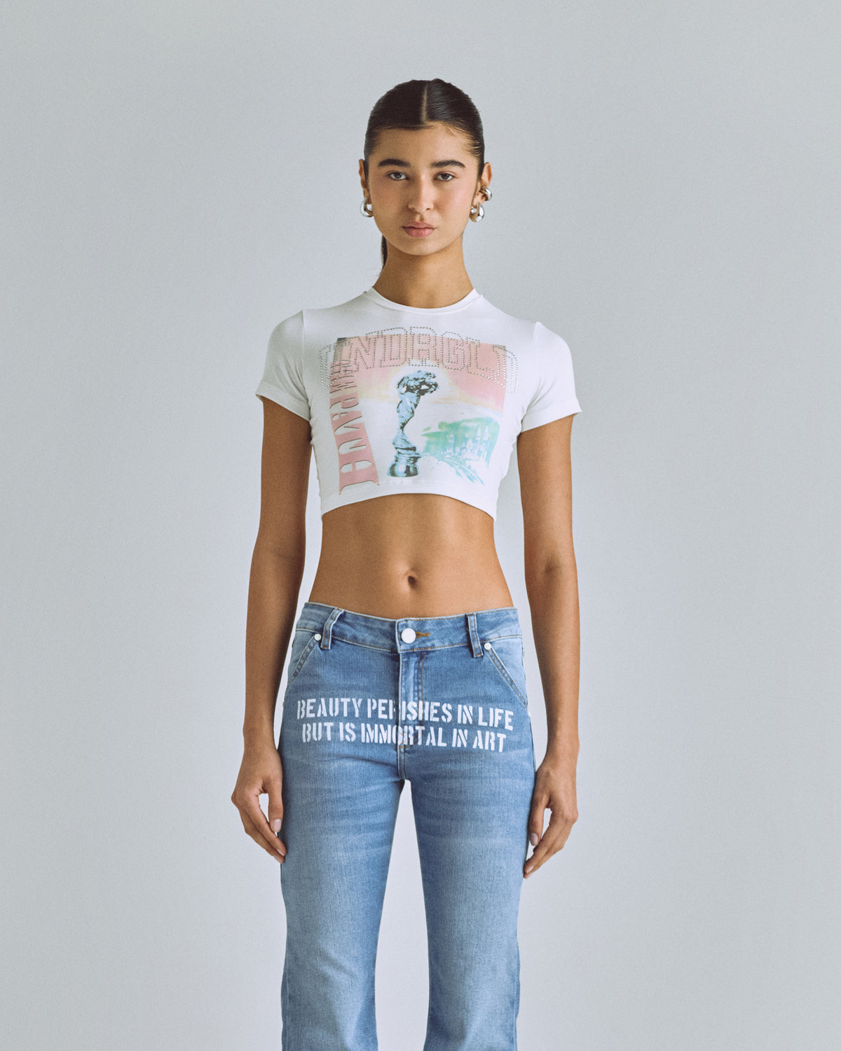 The Path Dawn Baby Tee White