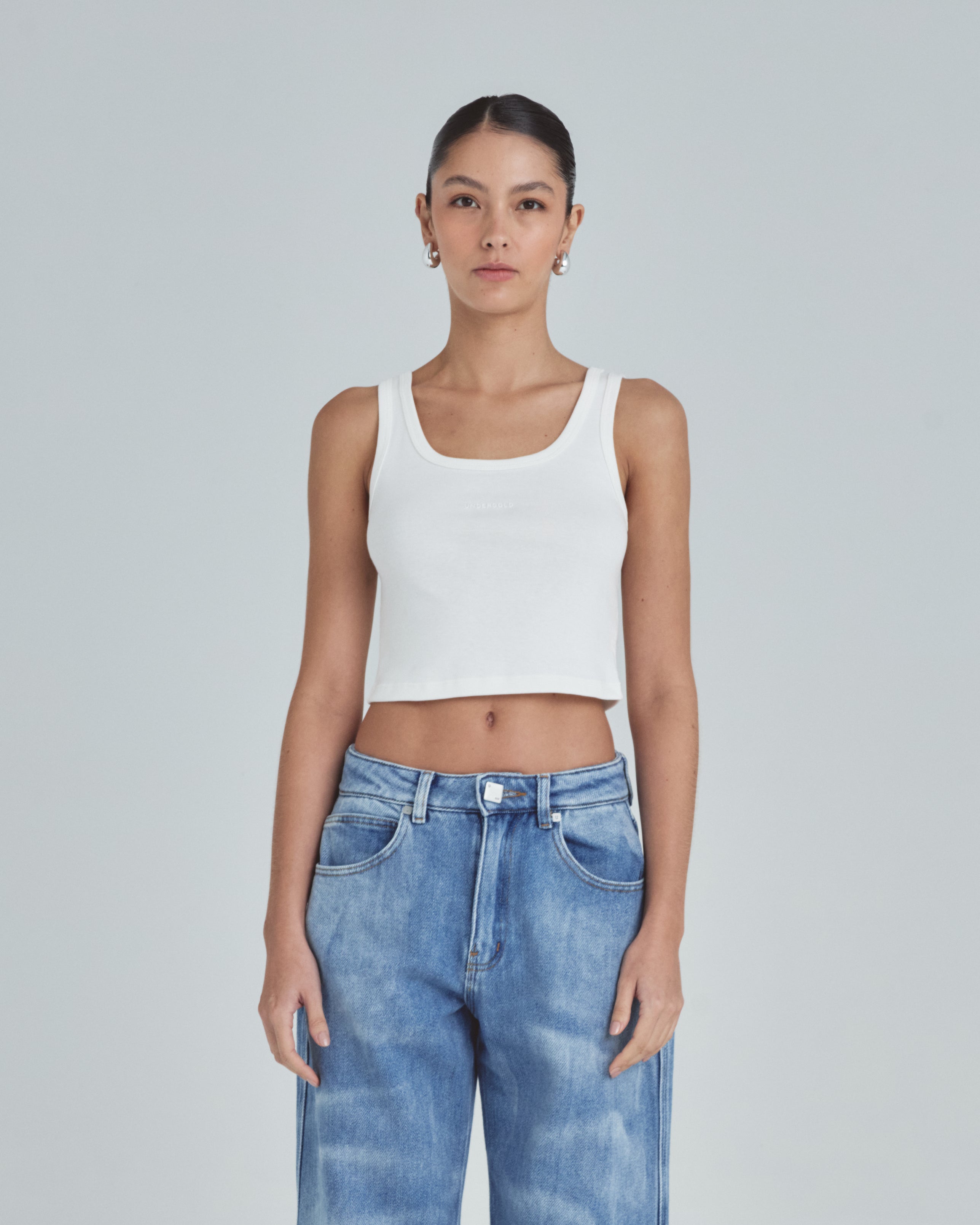 W Line Basic Tank Top White