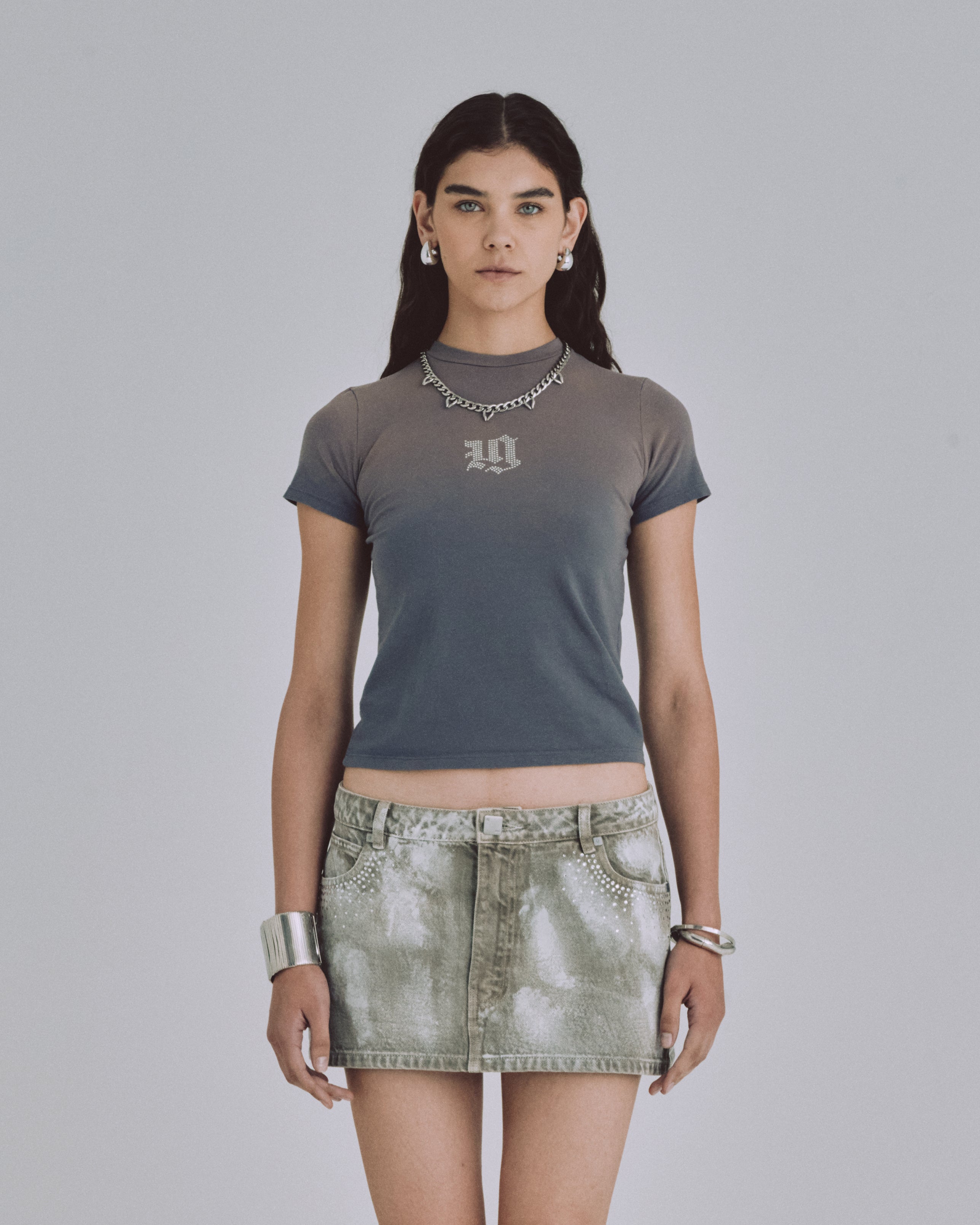 94' Gothic UG Long Baby Tee Faded Purple