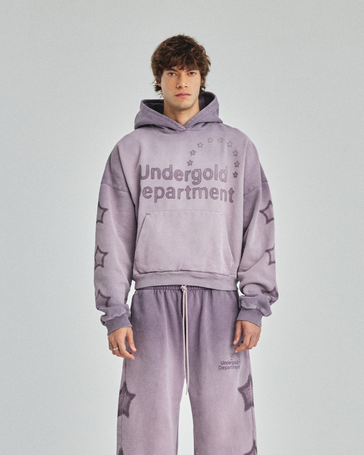 Pilgrimage Undergold Department Boxy Fit Hoodie Burn Lilac