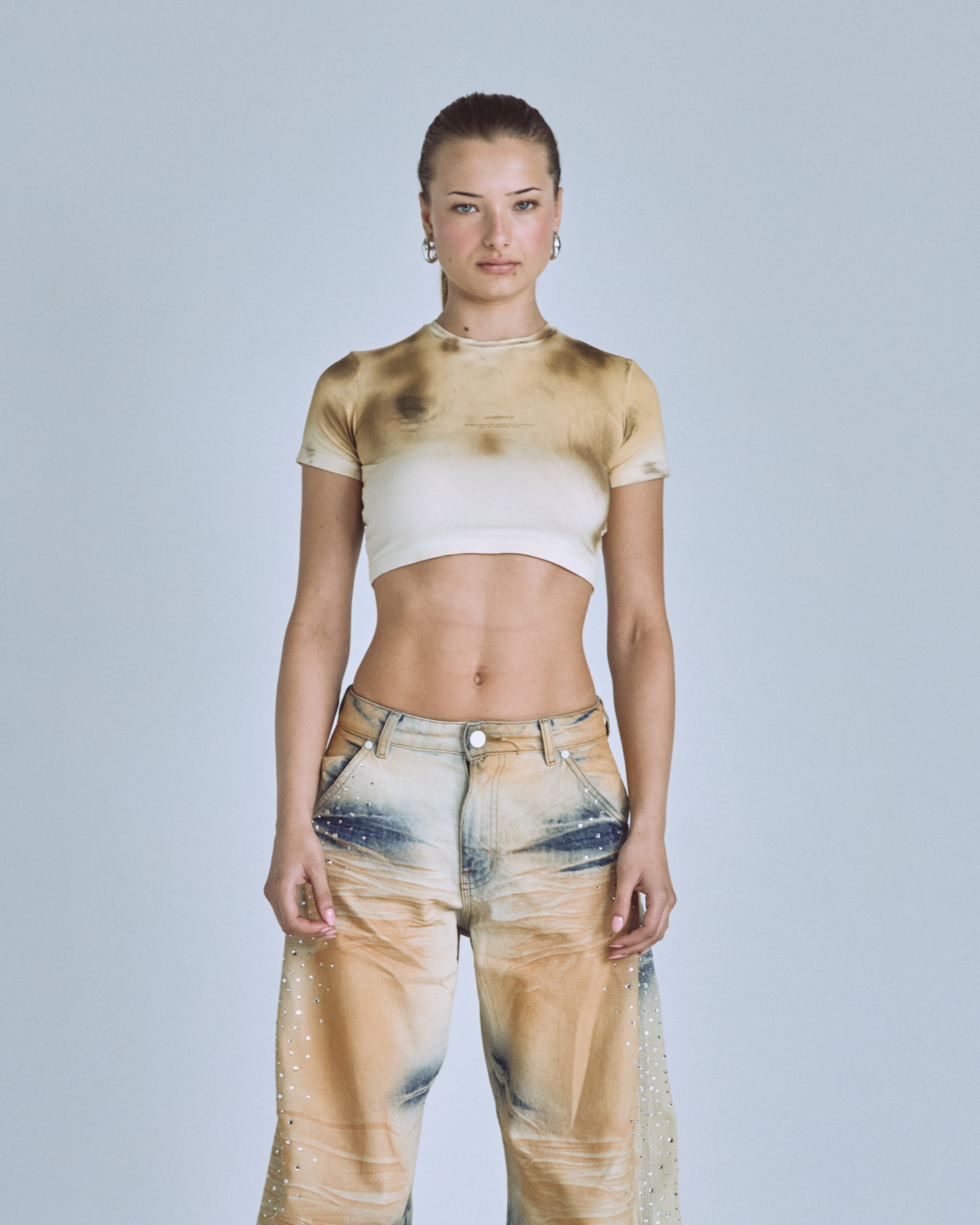 Golden Heritage Basic Baby Tee Burned Cream