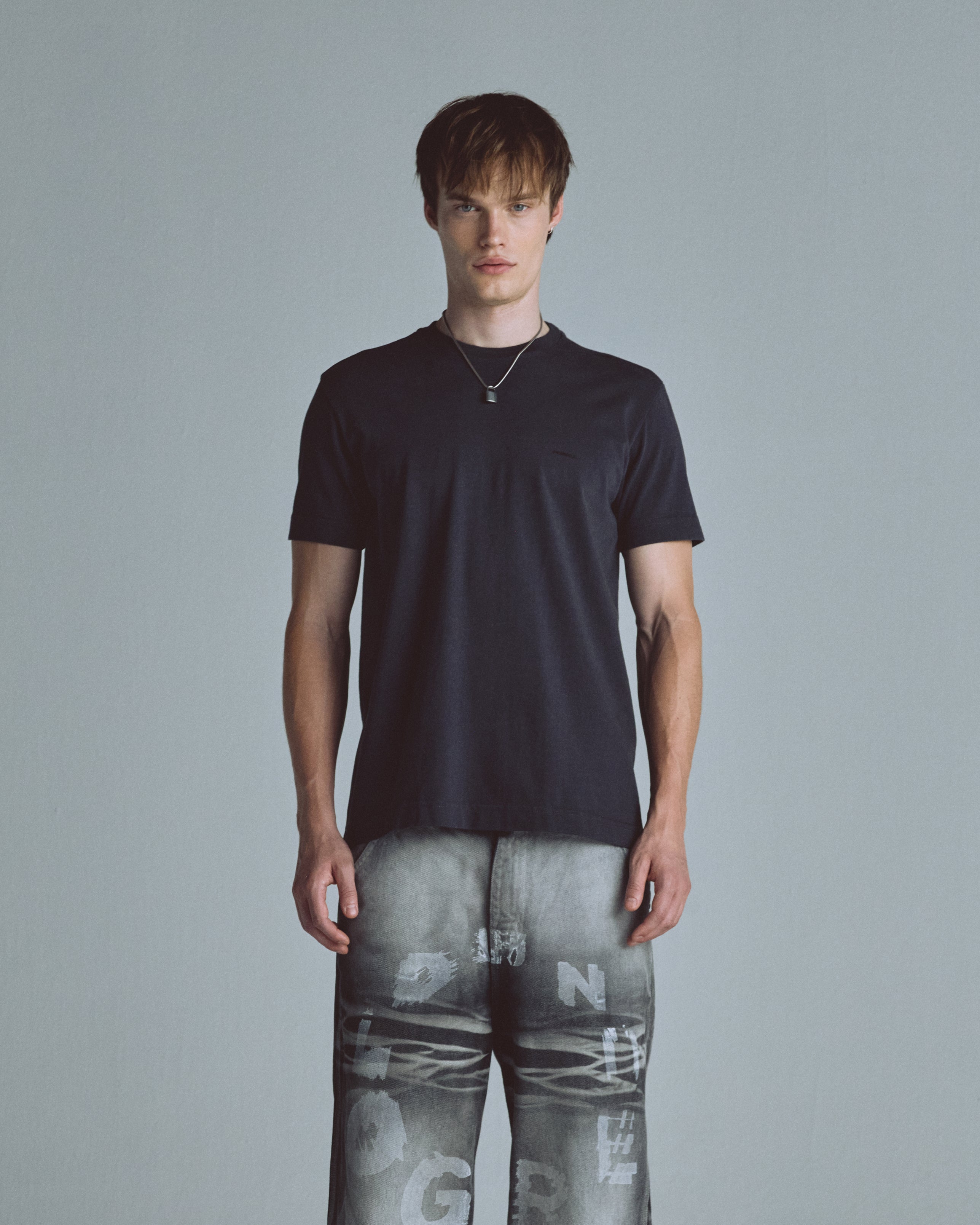 Basics Tiny Logo Regular Fit Tshirt Gray