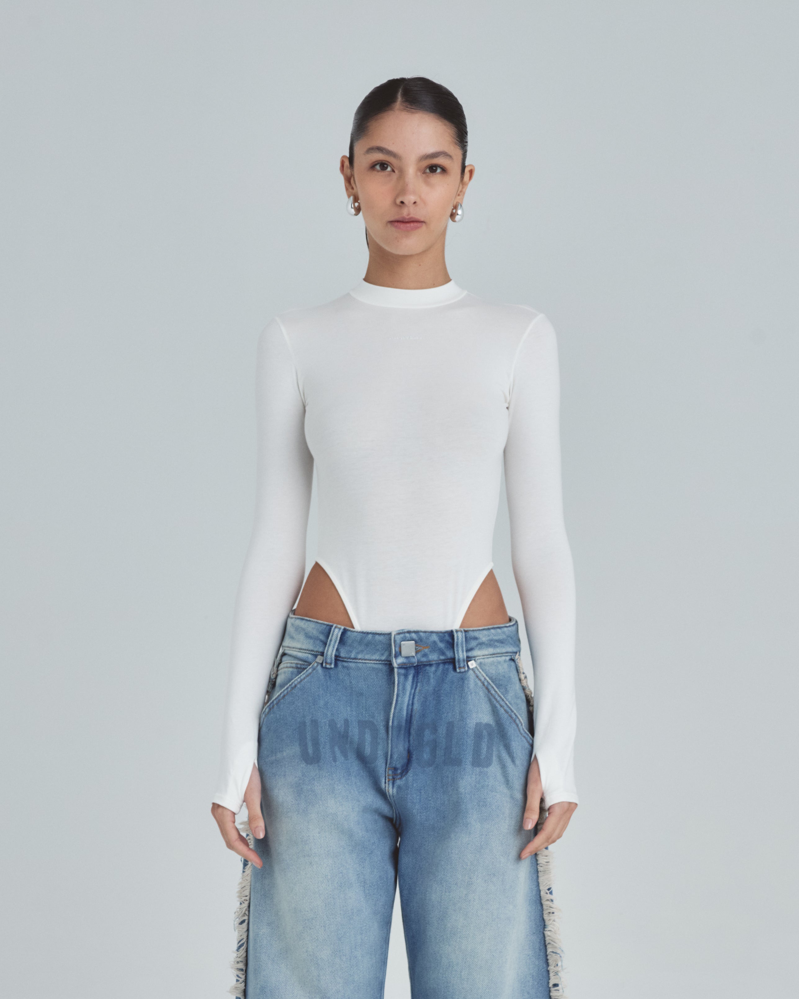 Line Undergold Studio Turtleneck Bodysuit White
