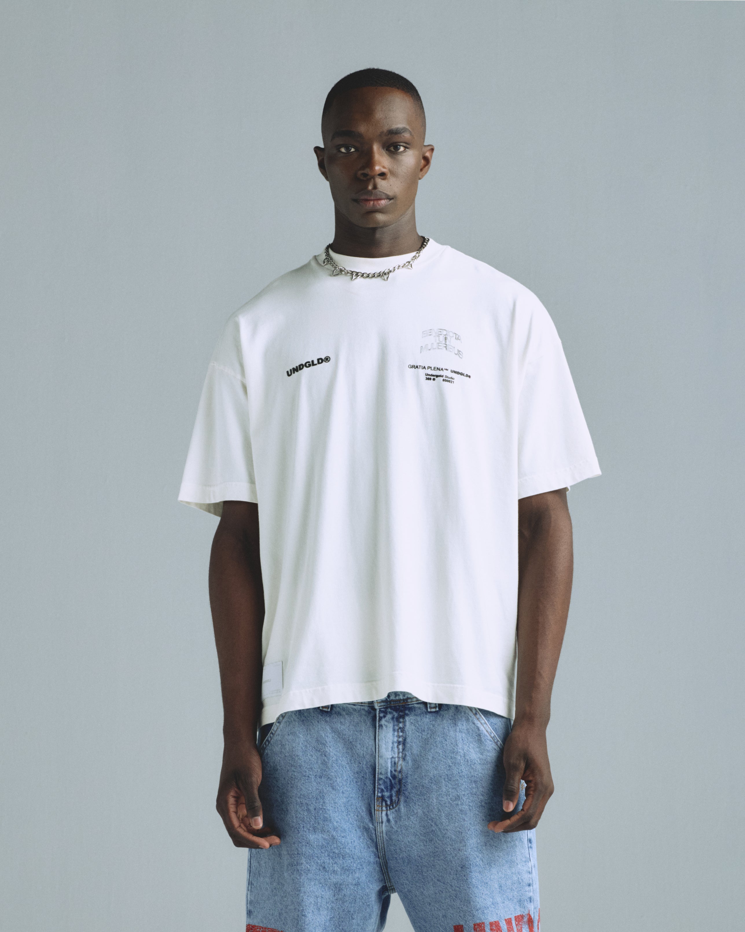 Gratia Plena Benedicta Tshirt White