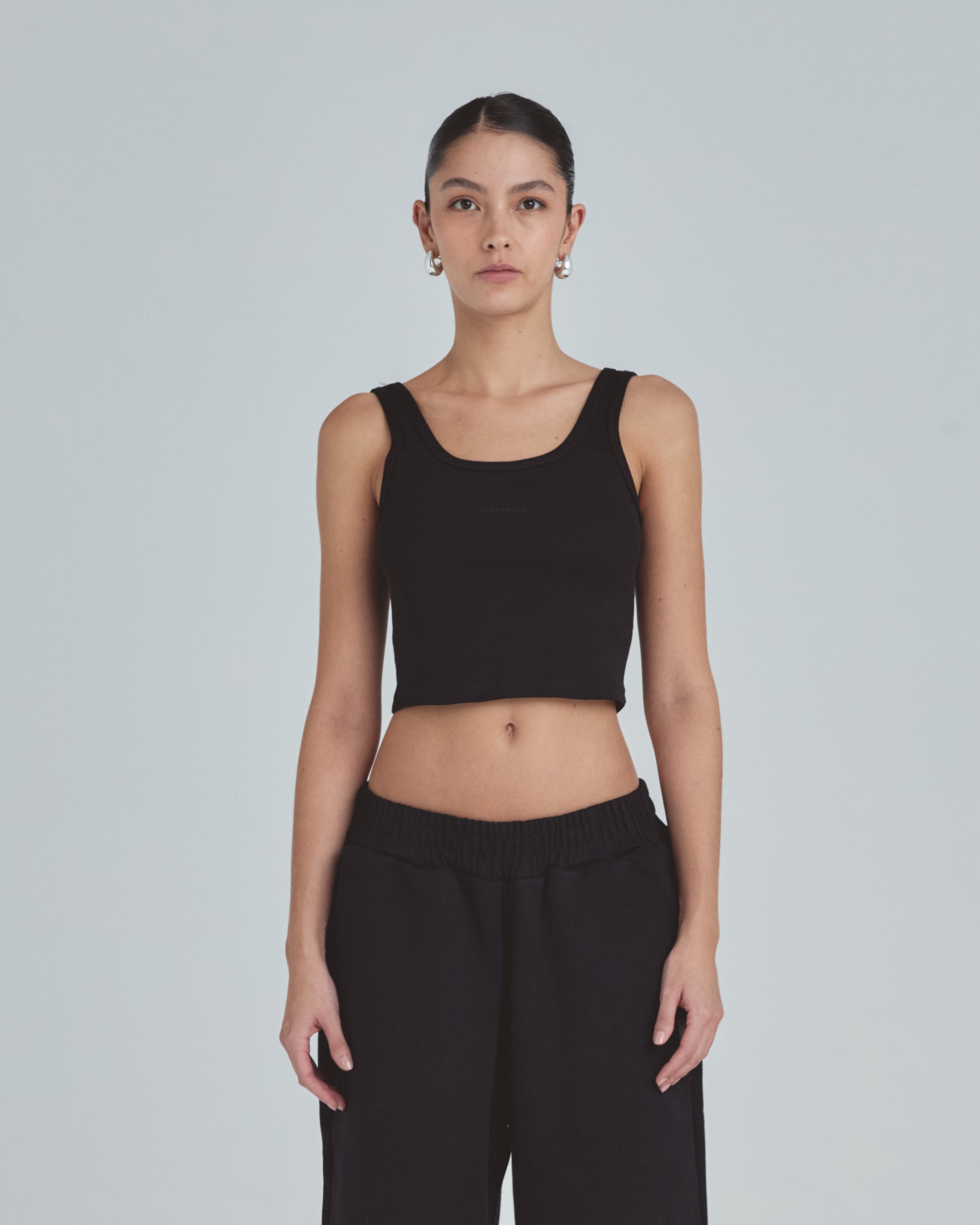 W Line Basic Tank Top Black