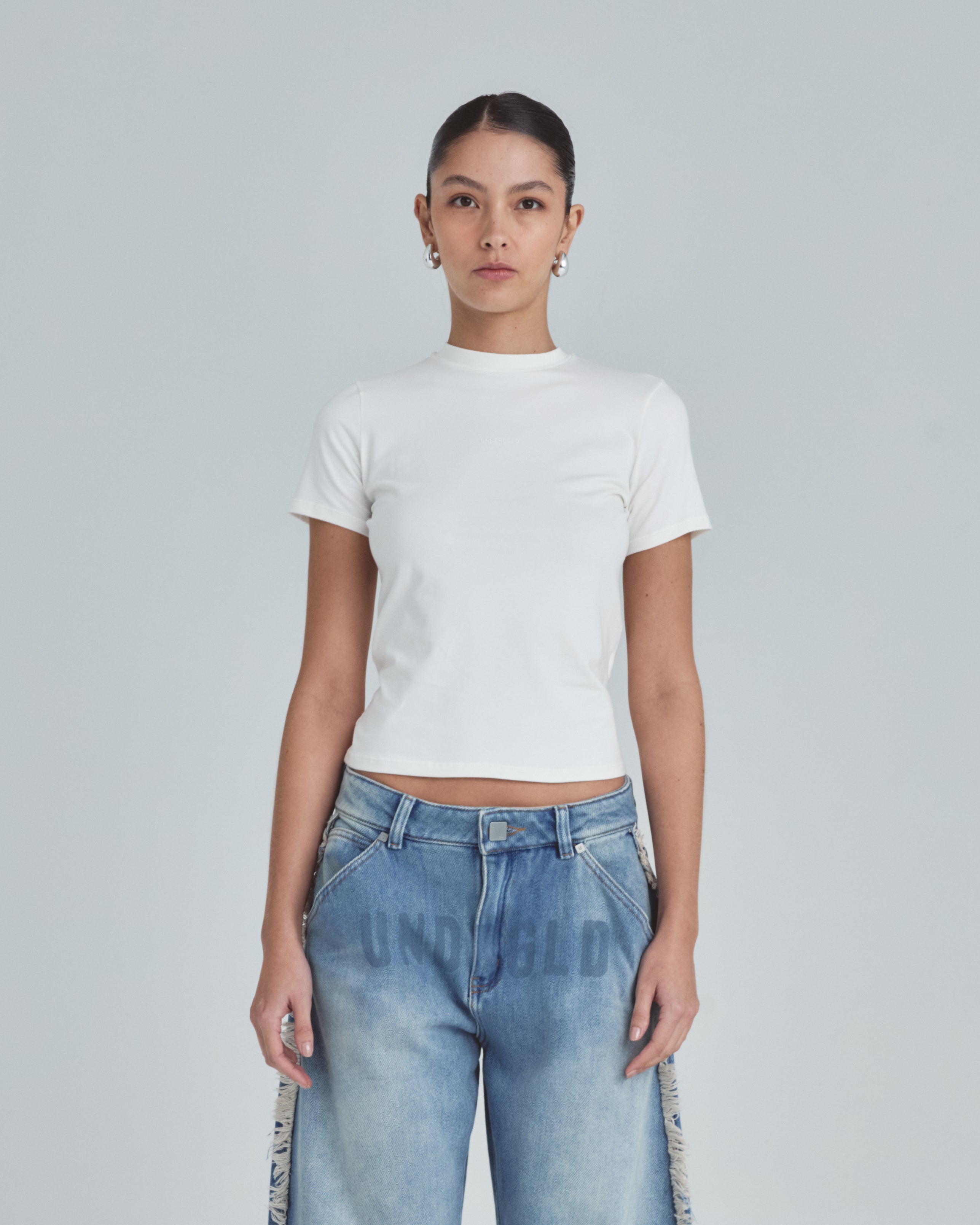 Line Undergold Studio Long Baby Tee White
