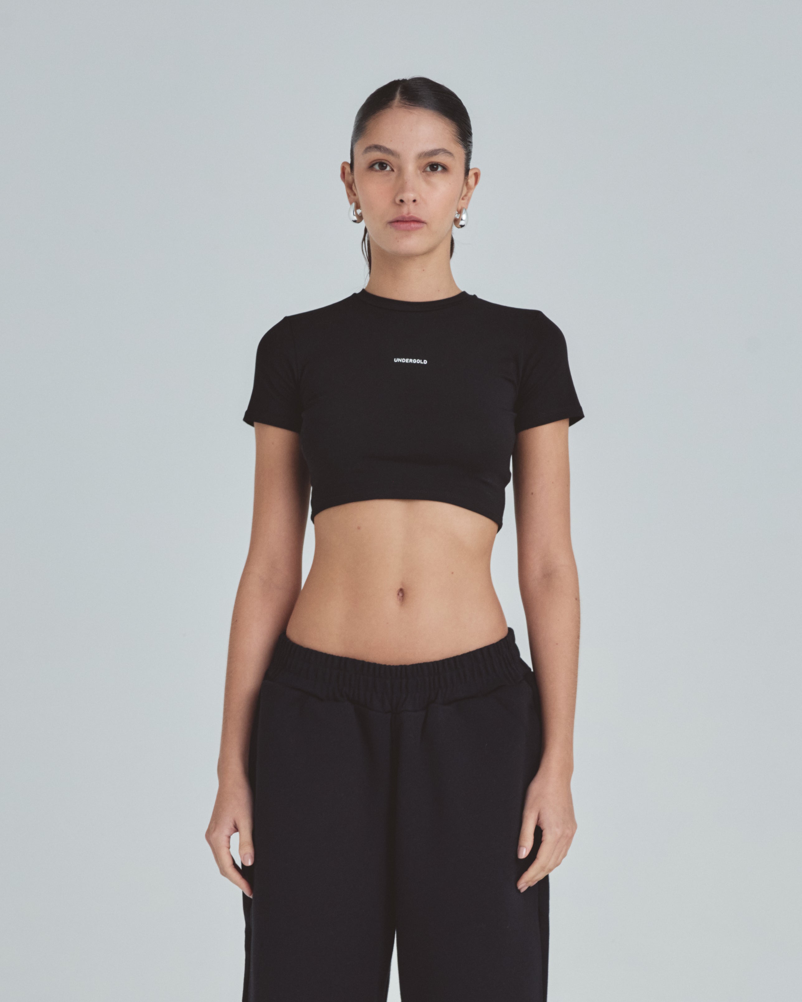 Line Basic Baby Tee Black