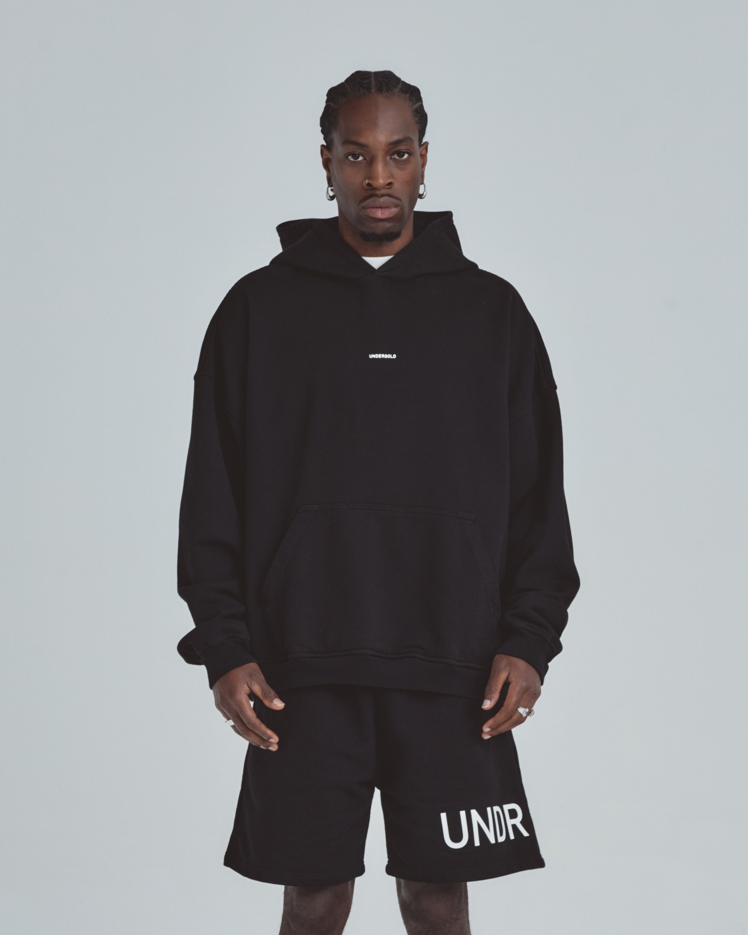 Line Basic Hoodie Black
