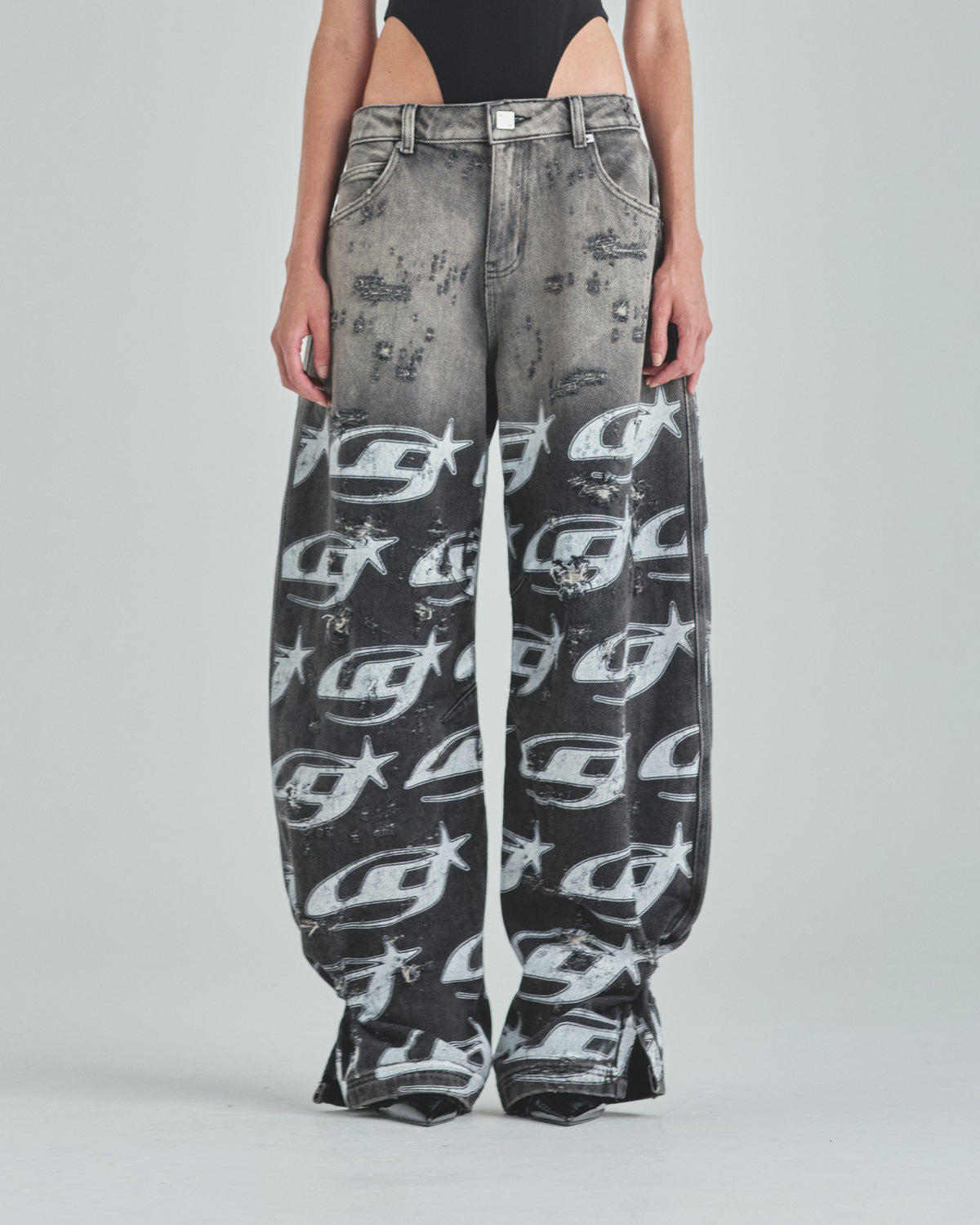 W Act 1 UG Star Ankle Focus Jean Washed Gray