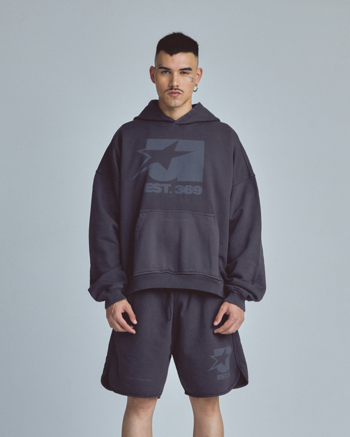 Stardust Symbol Hoodie Vintage Gray