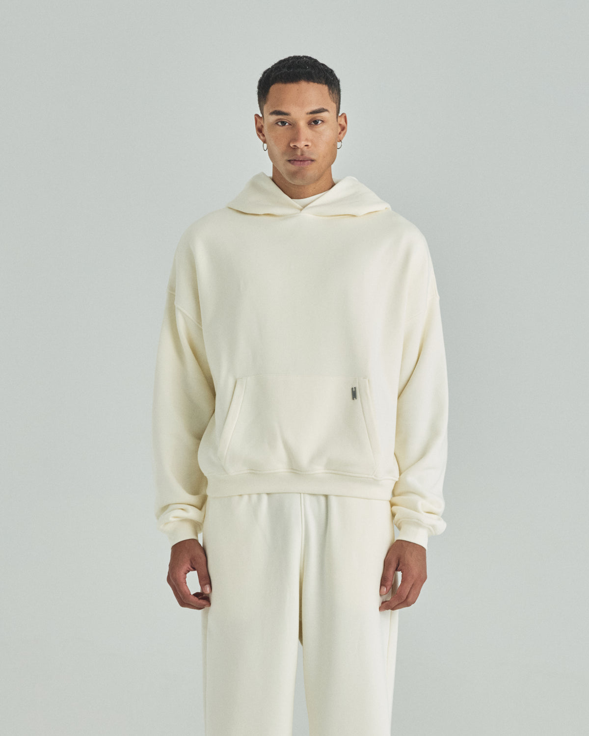 Blanks Boxy Fit Hoodie Cream