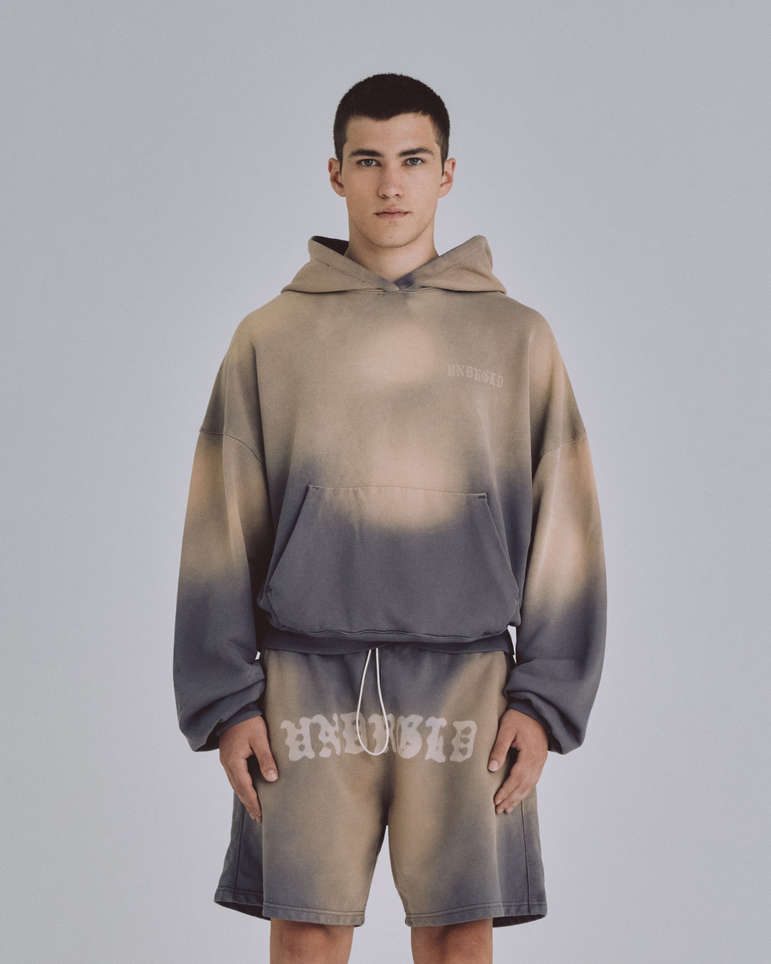 94' Fragments Boxy Fit Hoodie Dirty Brown