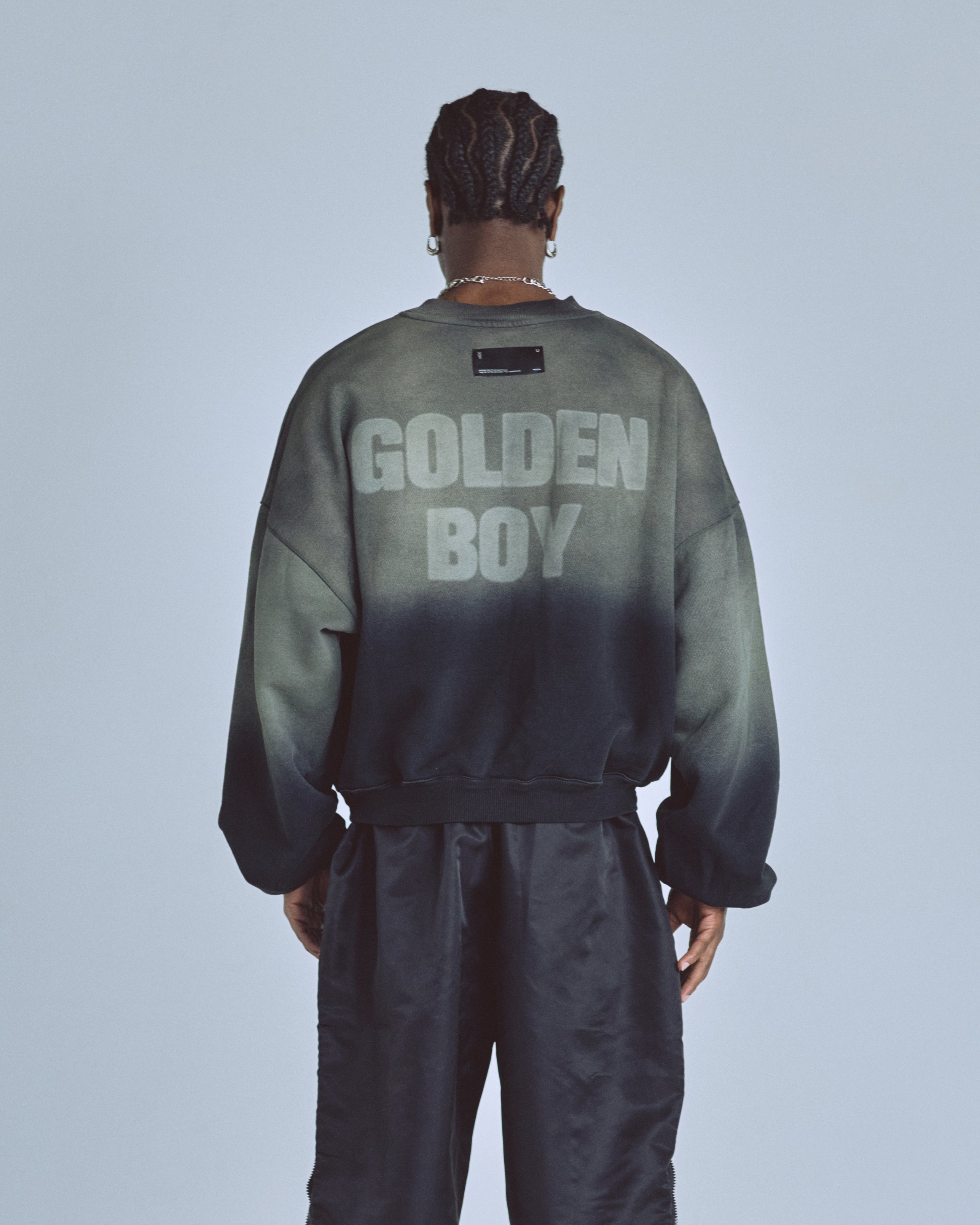Golden Heritage Golden Boy Boxy Fit Crewneck Faded Black