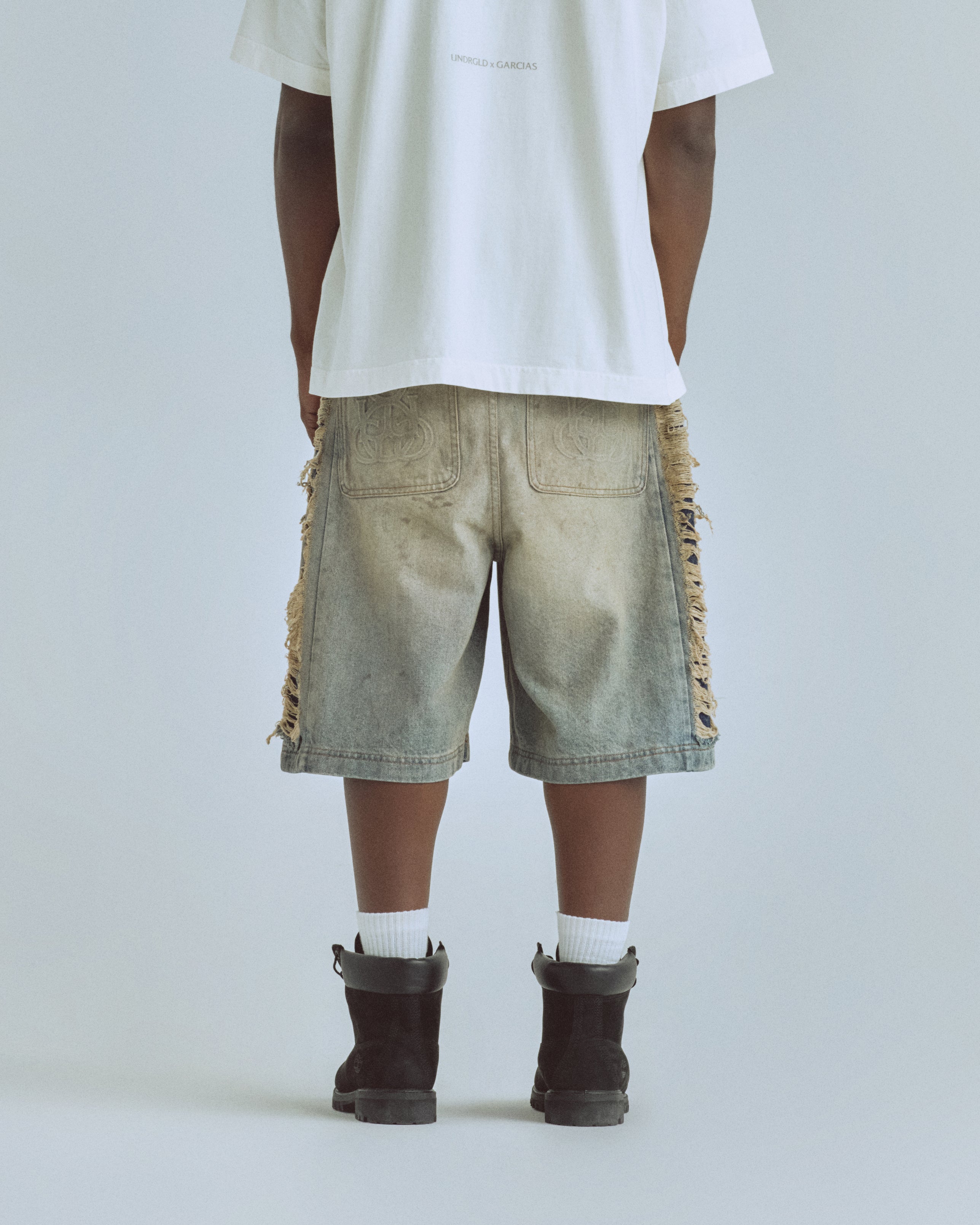 Santa Union Medellín Milano Ripped Short Dirty Blue