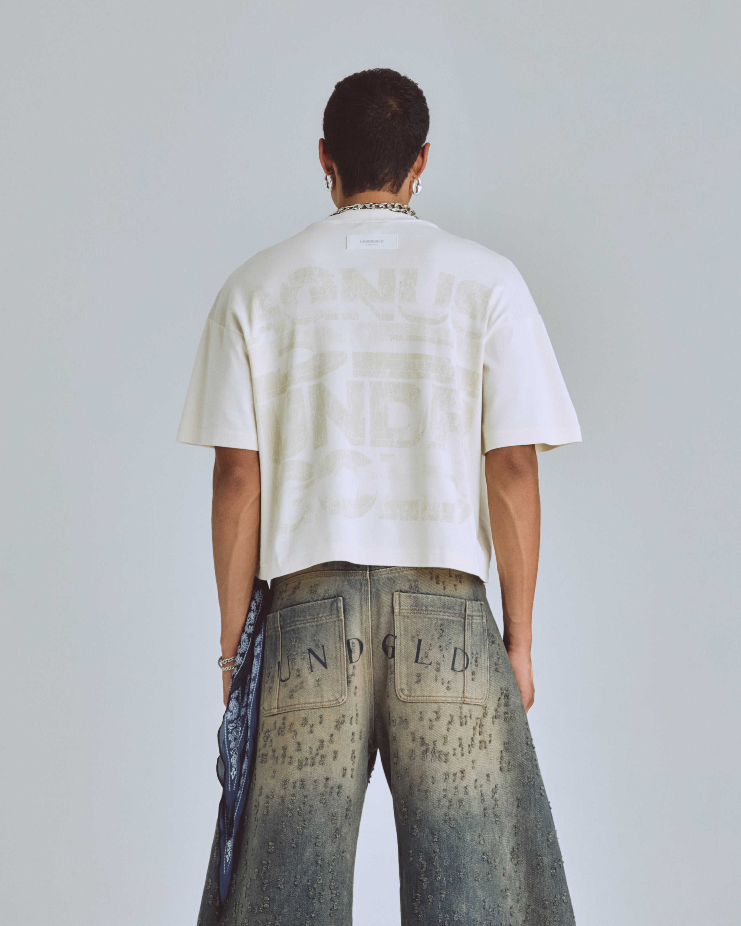 Agnus Dei Chrome Boxy Fit Tshirt Cream