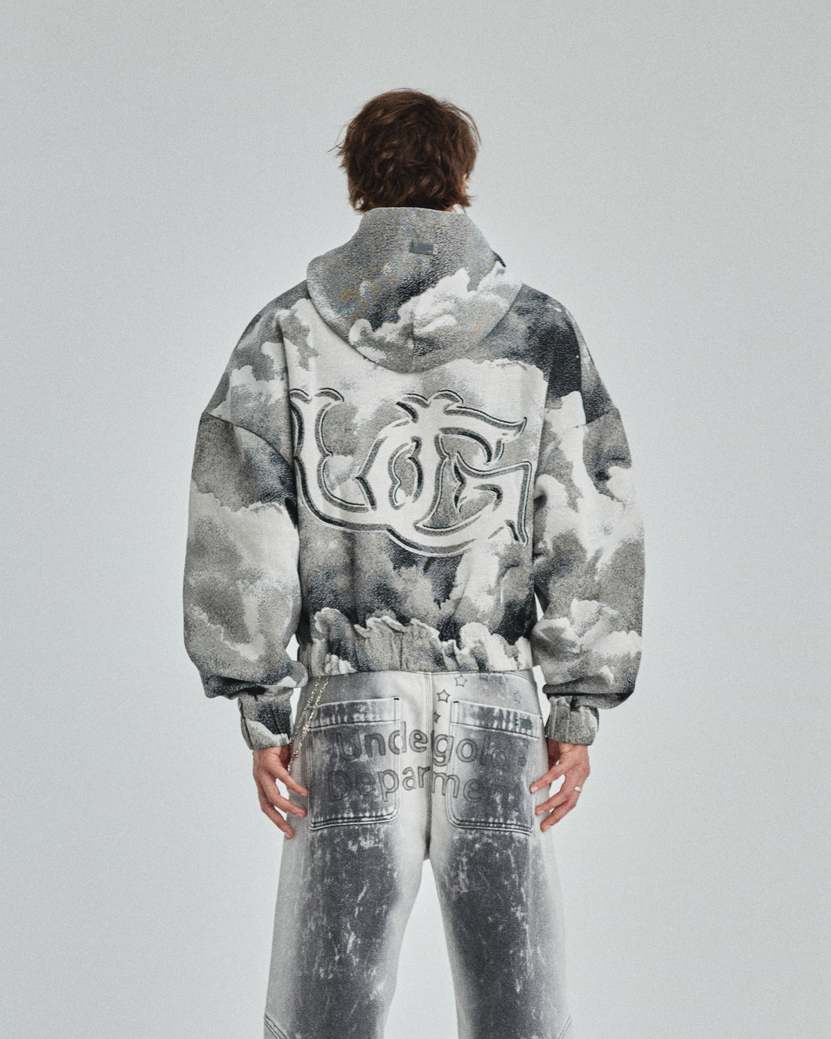 Pilgrimage Pulp Angel Knit Zip Up Hoodie Angel Pattern