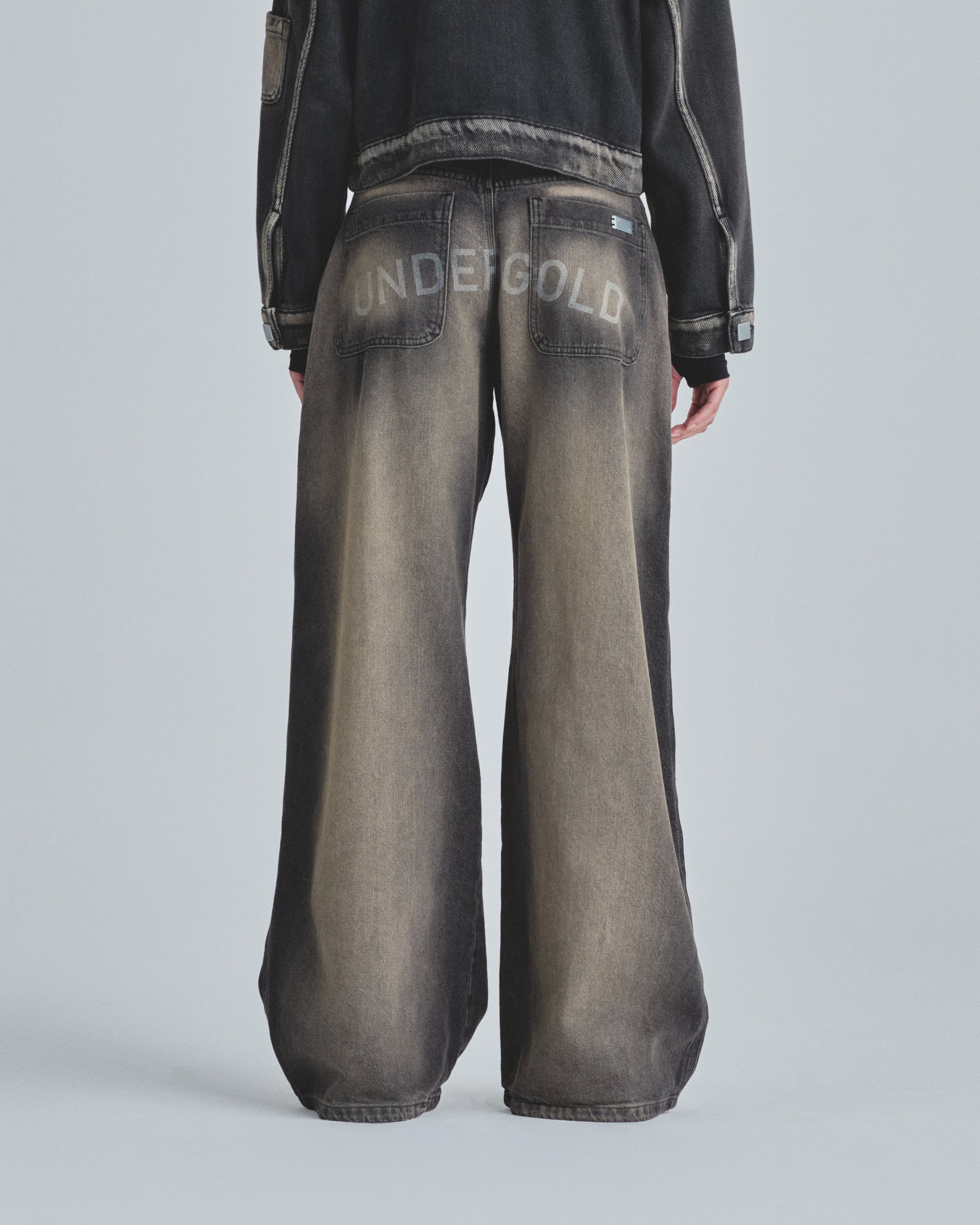 W Line Basic Wide Jeans Dirty Black