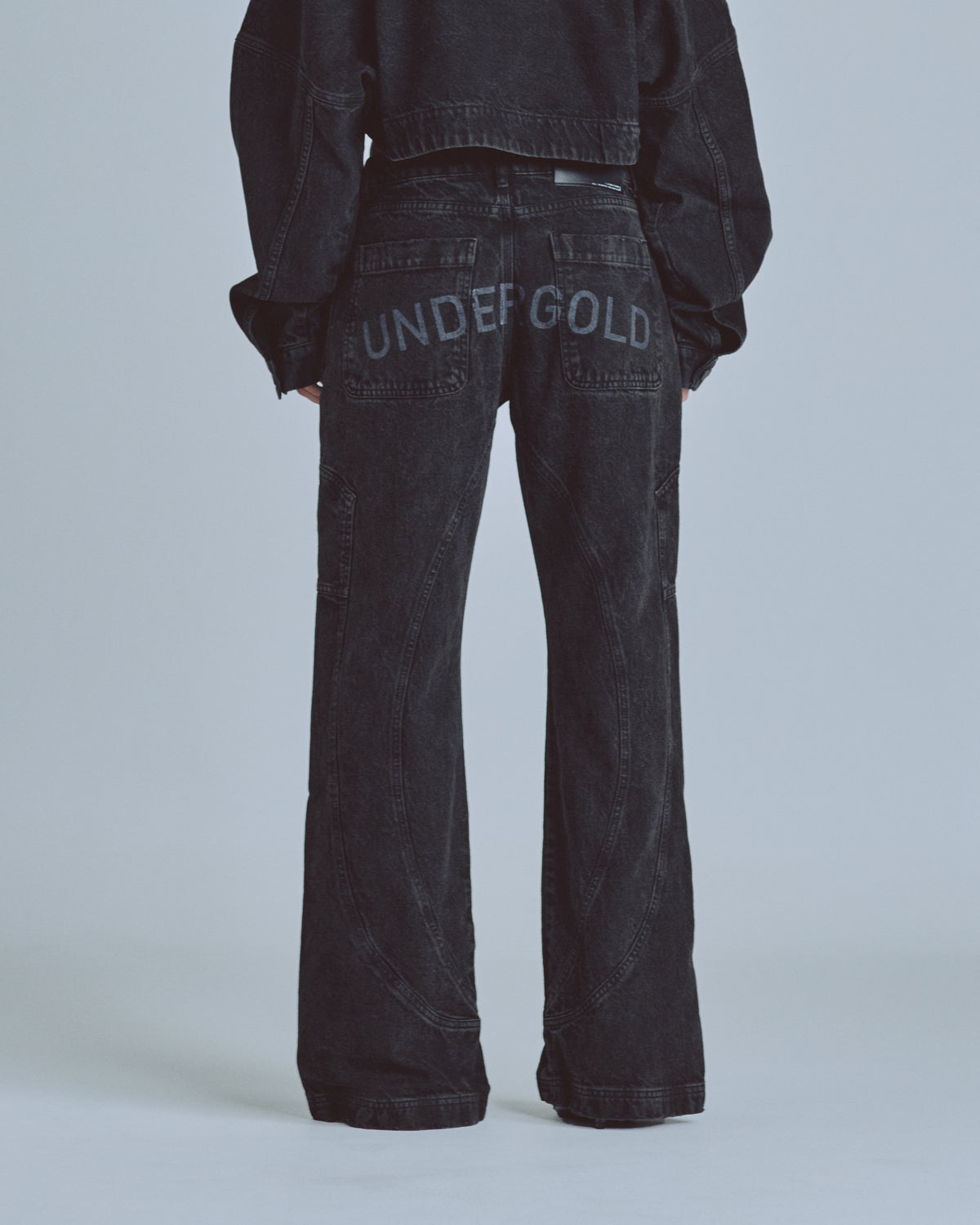 W Basics UNDERGOLD Panelled Wide Jeans Black
