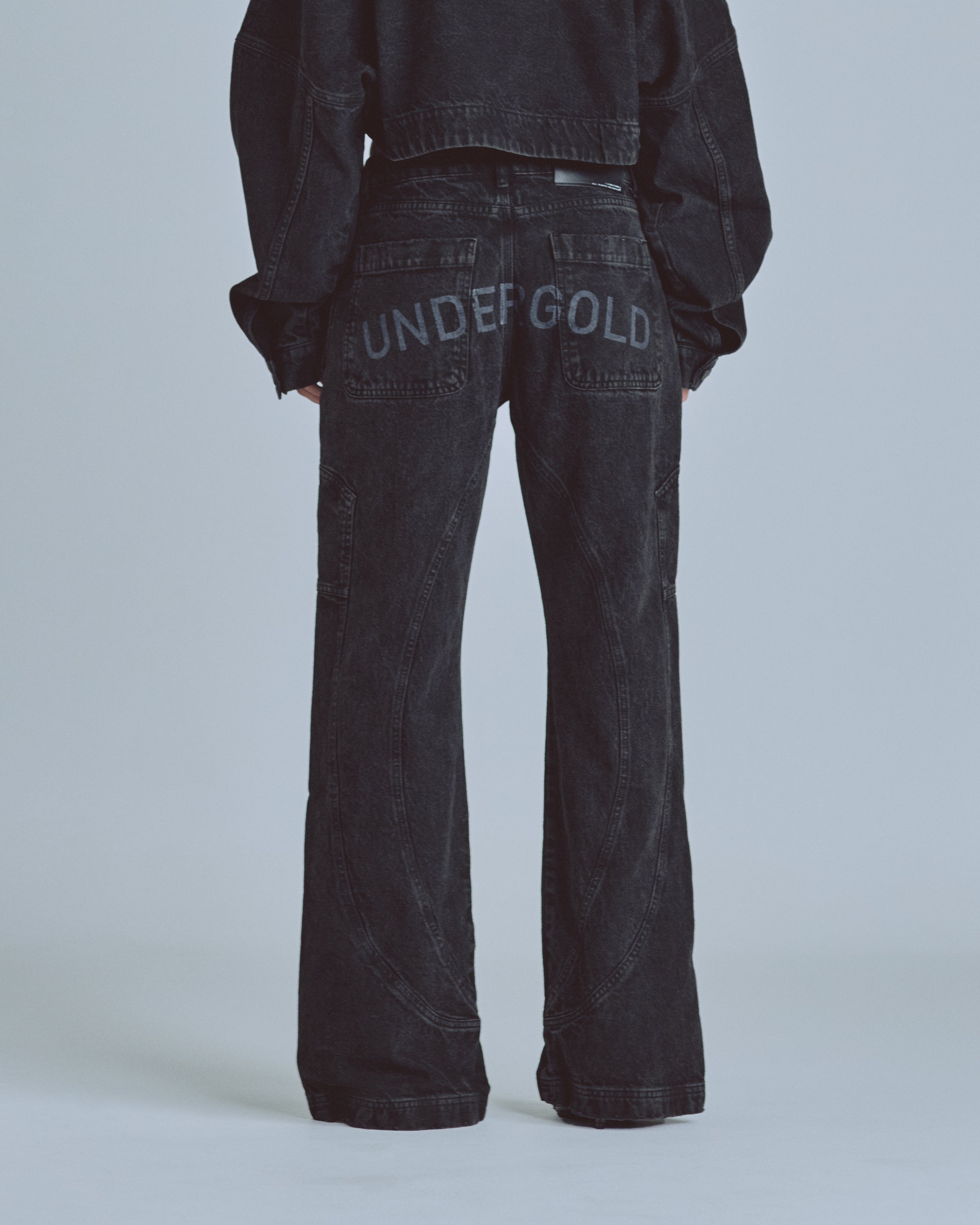 W Basics UNDERGOLD Panelled Wide Jeans Black